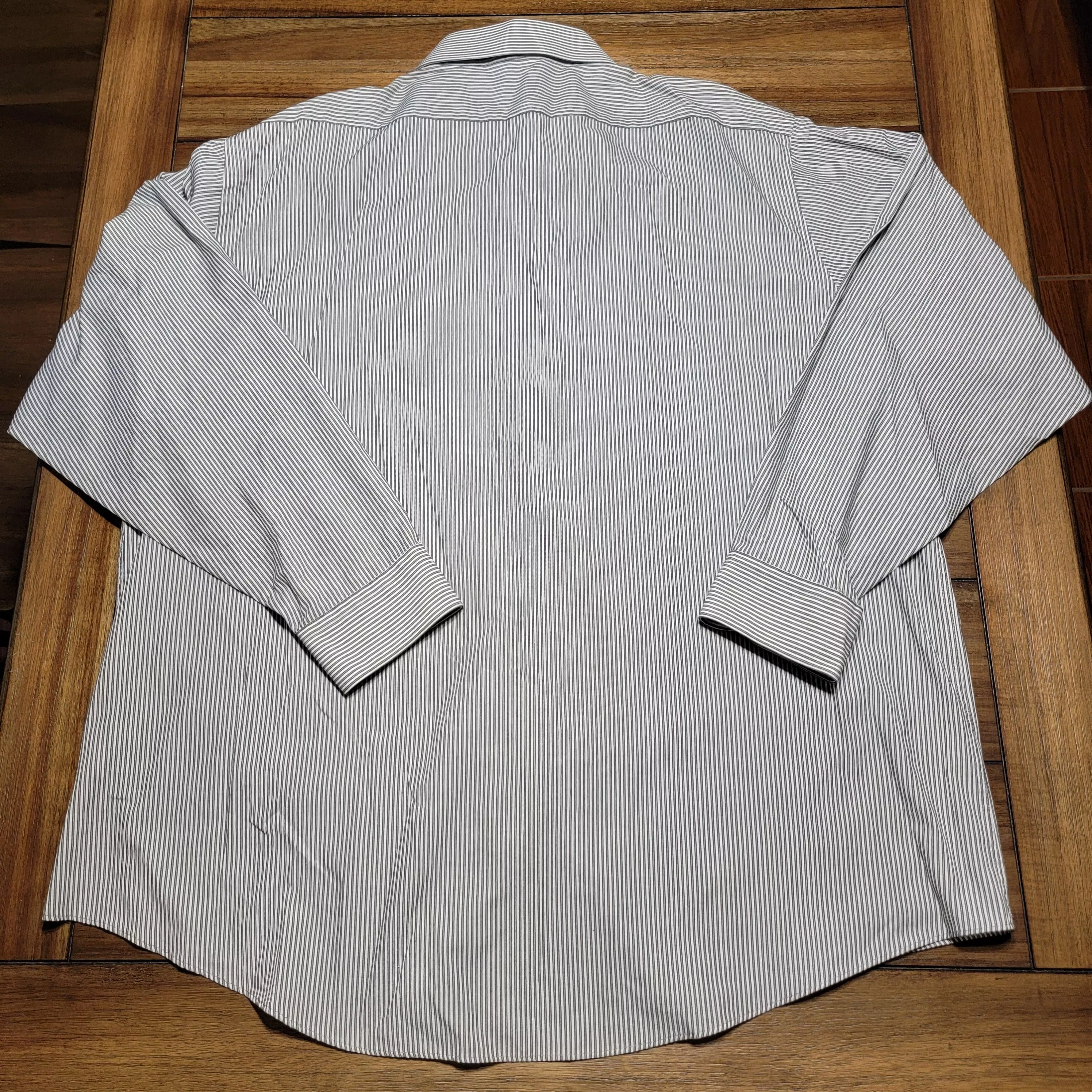 Arrow Shirts Button Ups Arrow Full Button LS White w/ Black Stripes - Size XXL Multi