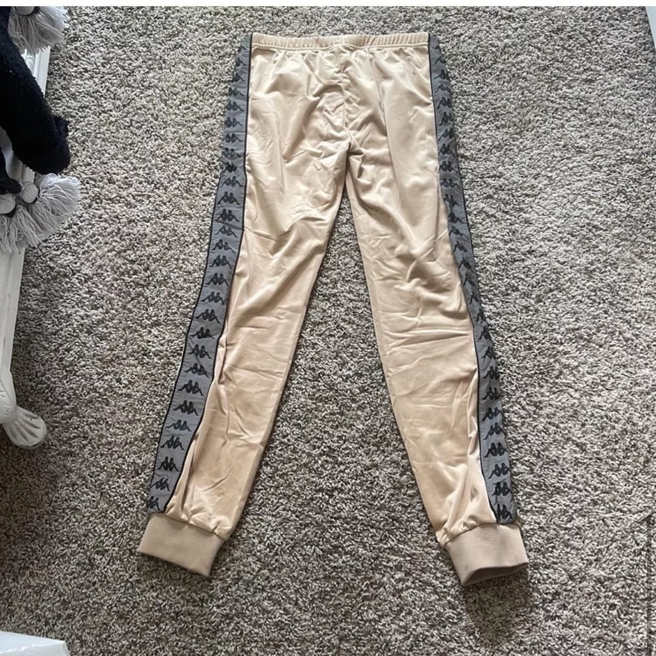 Kappa Joggers Reflective Tan Kappa Pants Brown