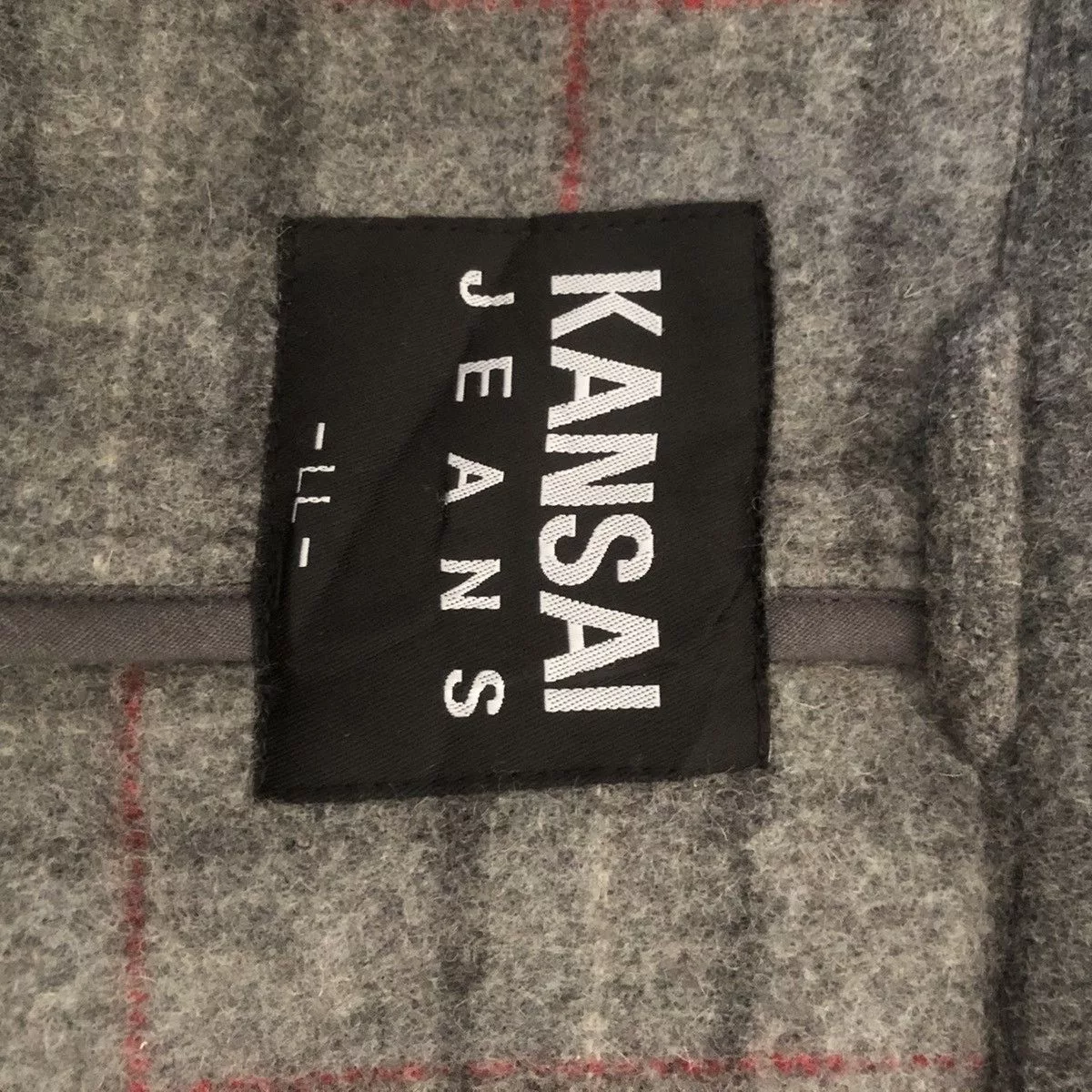 Kansai Yamamoto Heavy Coats Kansai Yamamoto Wool Long Coat Button Gray