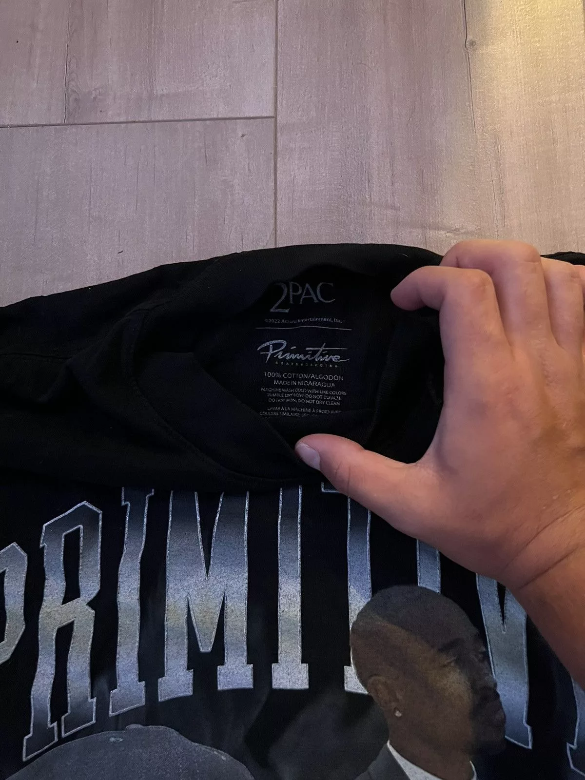 Primitive Short Sleeve T Shirts Primitive 2PAC tshirt Black Streetwear