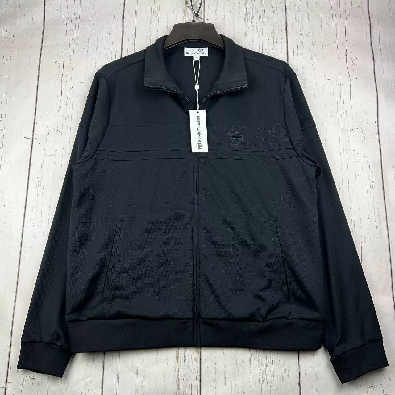 Sergio Tacchini Light Jackets Sergio Tacchini Damarindo M Full Zip Track Jacket New Men Black