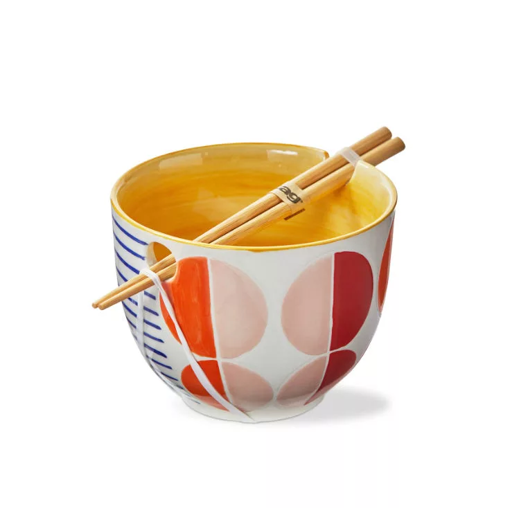 Geo Circles Noodle Bowl S/2