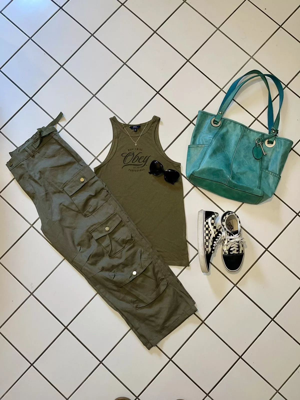Obey Tank Tops Obey tank Green
