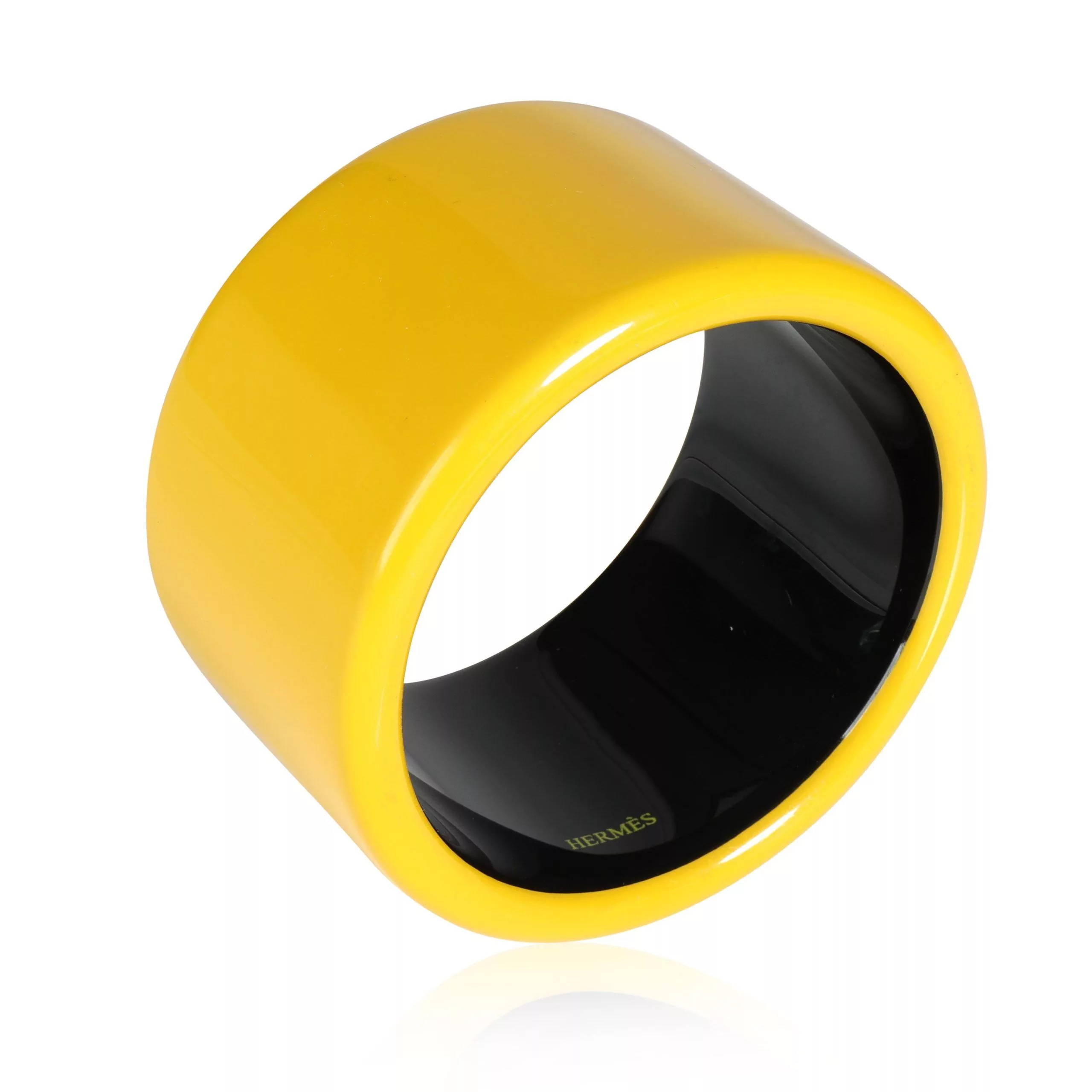 Hermes Rings Hermes Hermès Assam 2" Wide Yellow Bangle