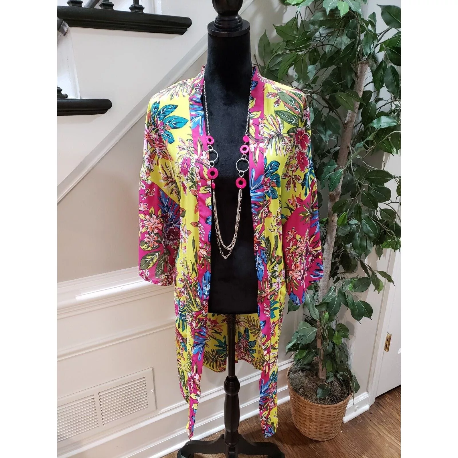 Other Blazers Other Women's Floral Long Sleeve Casual Open Front Blazer Large Multi