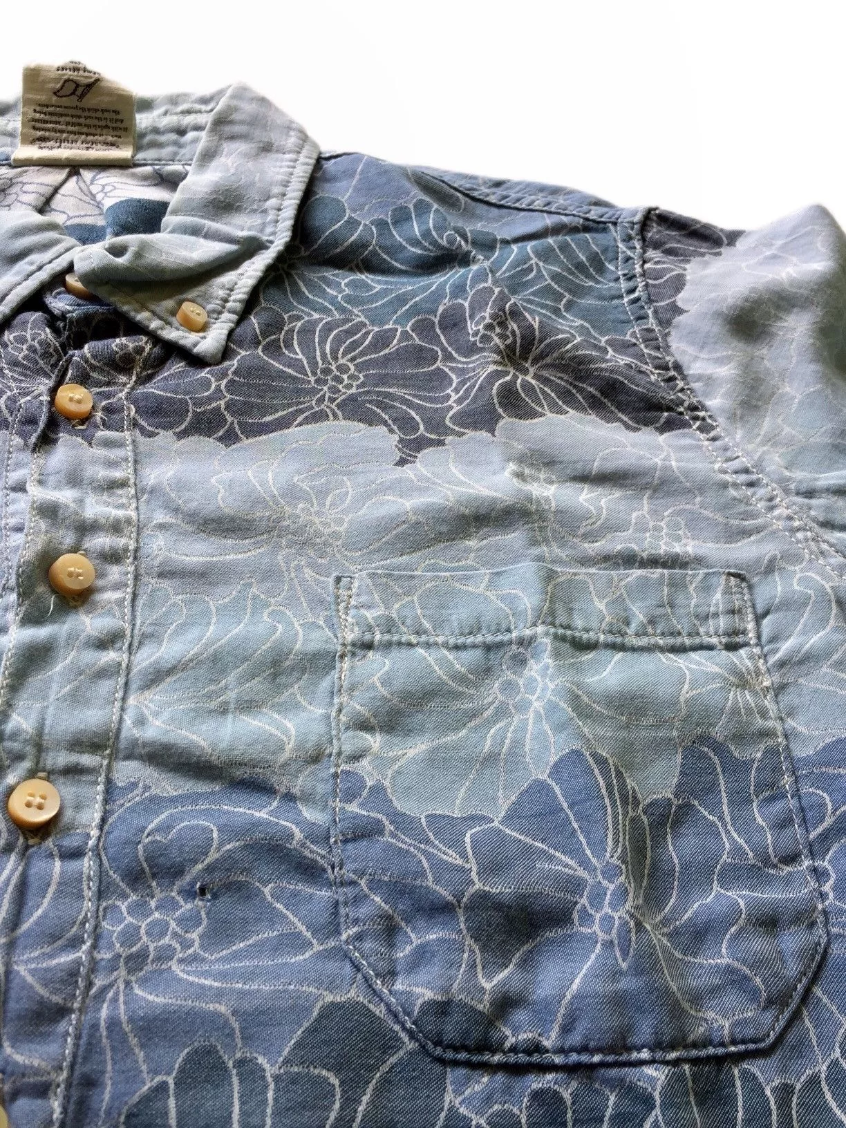 Remi Relief Shirts Button Ups Remi Relief Vintage Japanese Esque Printed Pull over shirt Multi