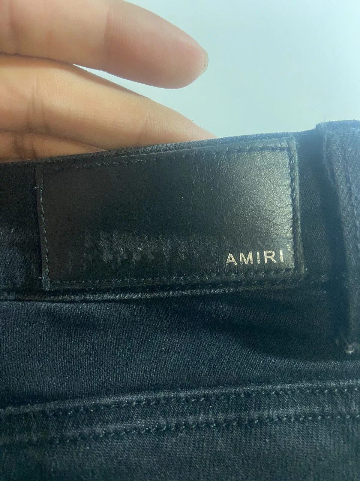 Amiri Denim Amiri Animal Leopard Jeans Black