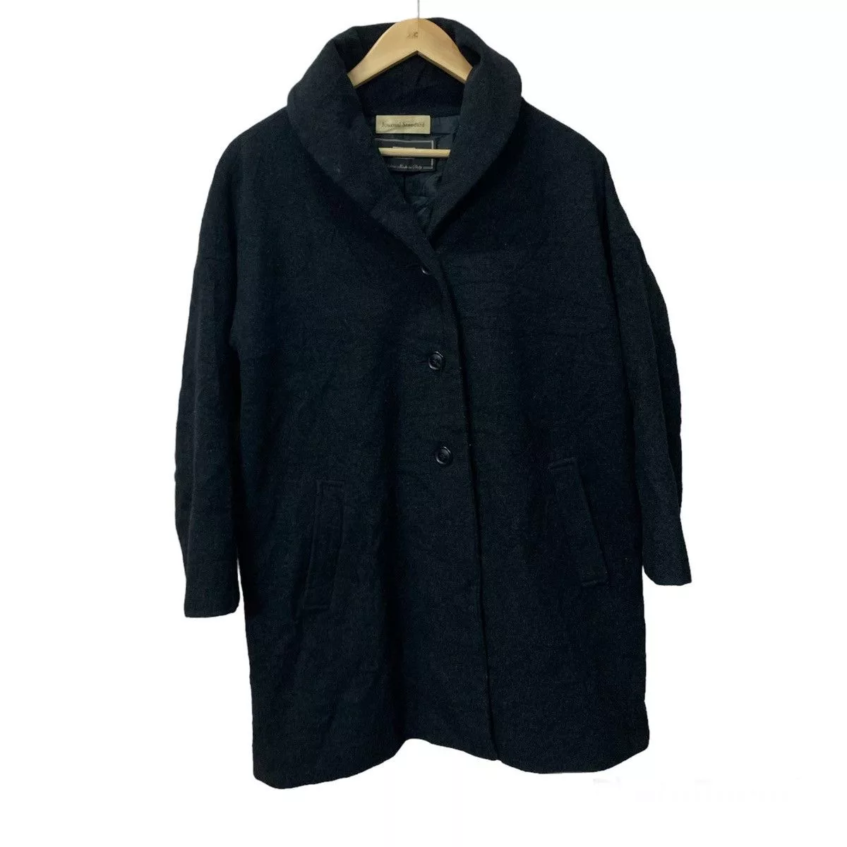 Journal Standard Parkas Vintage Journal Standard Wool Trench Coat Black
