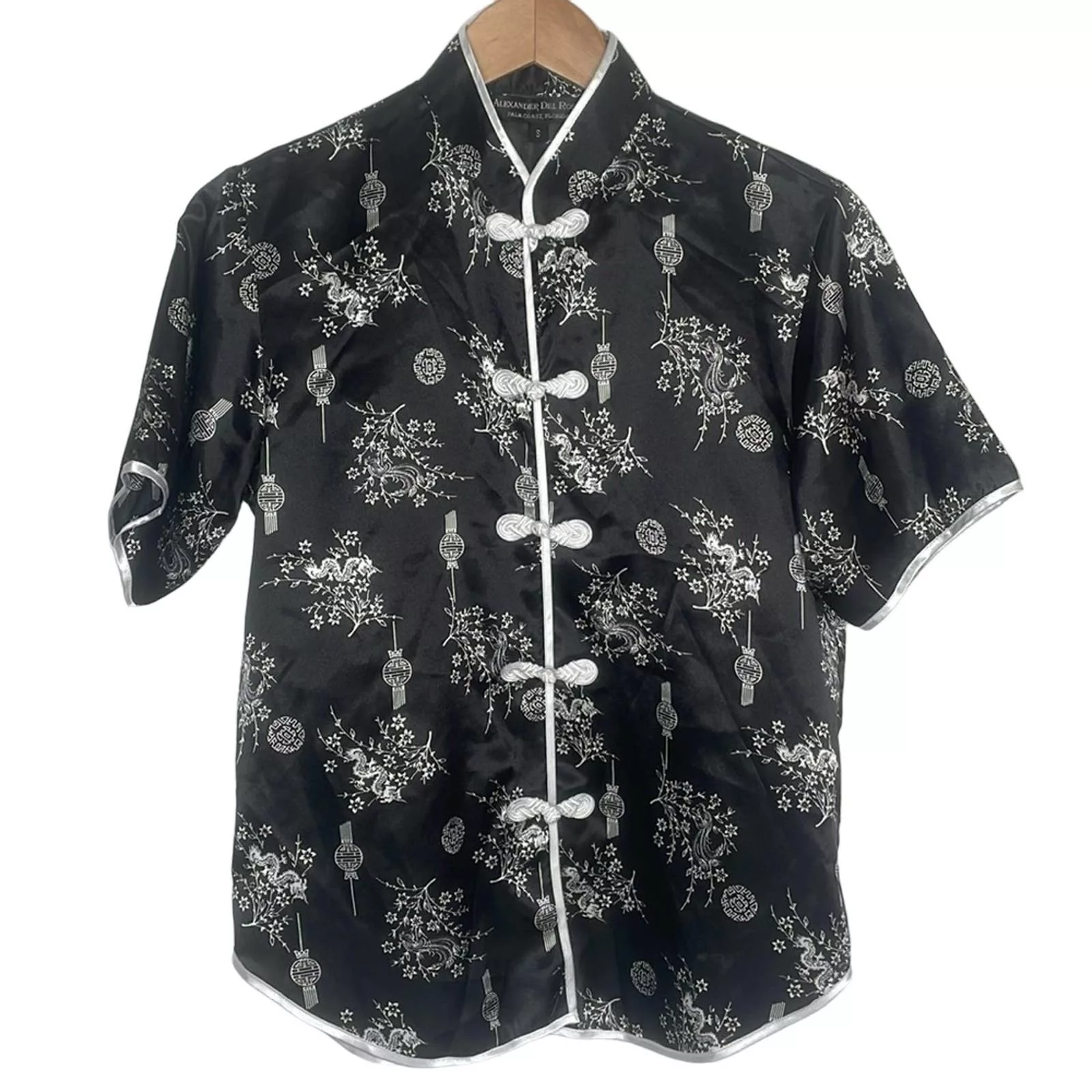 Other Long Sleeve T Shirts Other 100% Satin Button Down Black