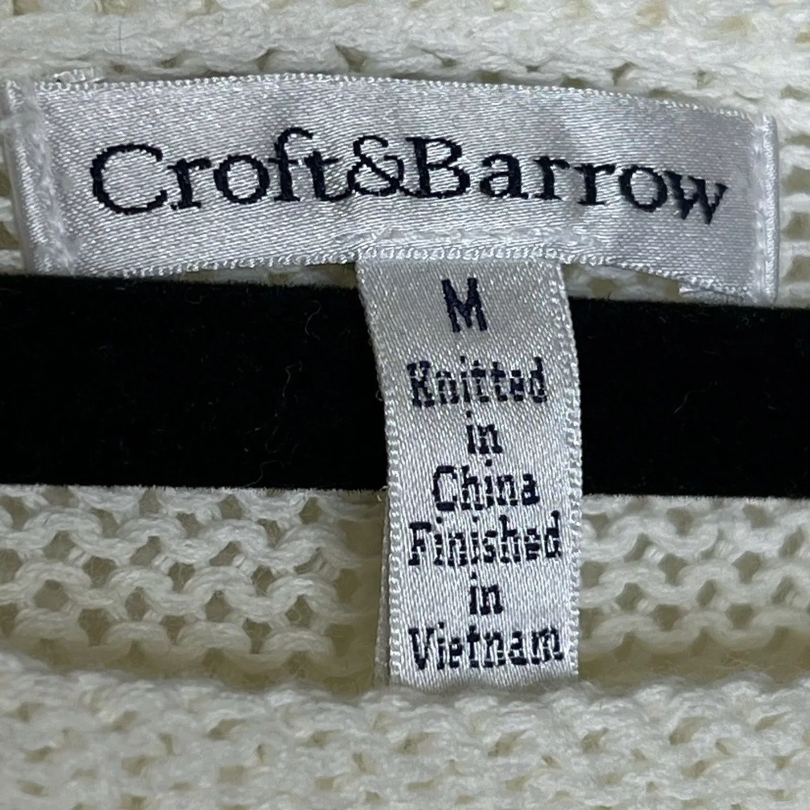 Croft & Barrow Blouses Croft & Barrow Knit Pullover Sweater in Cream Size Medium White