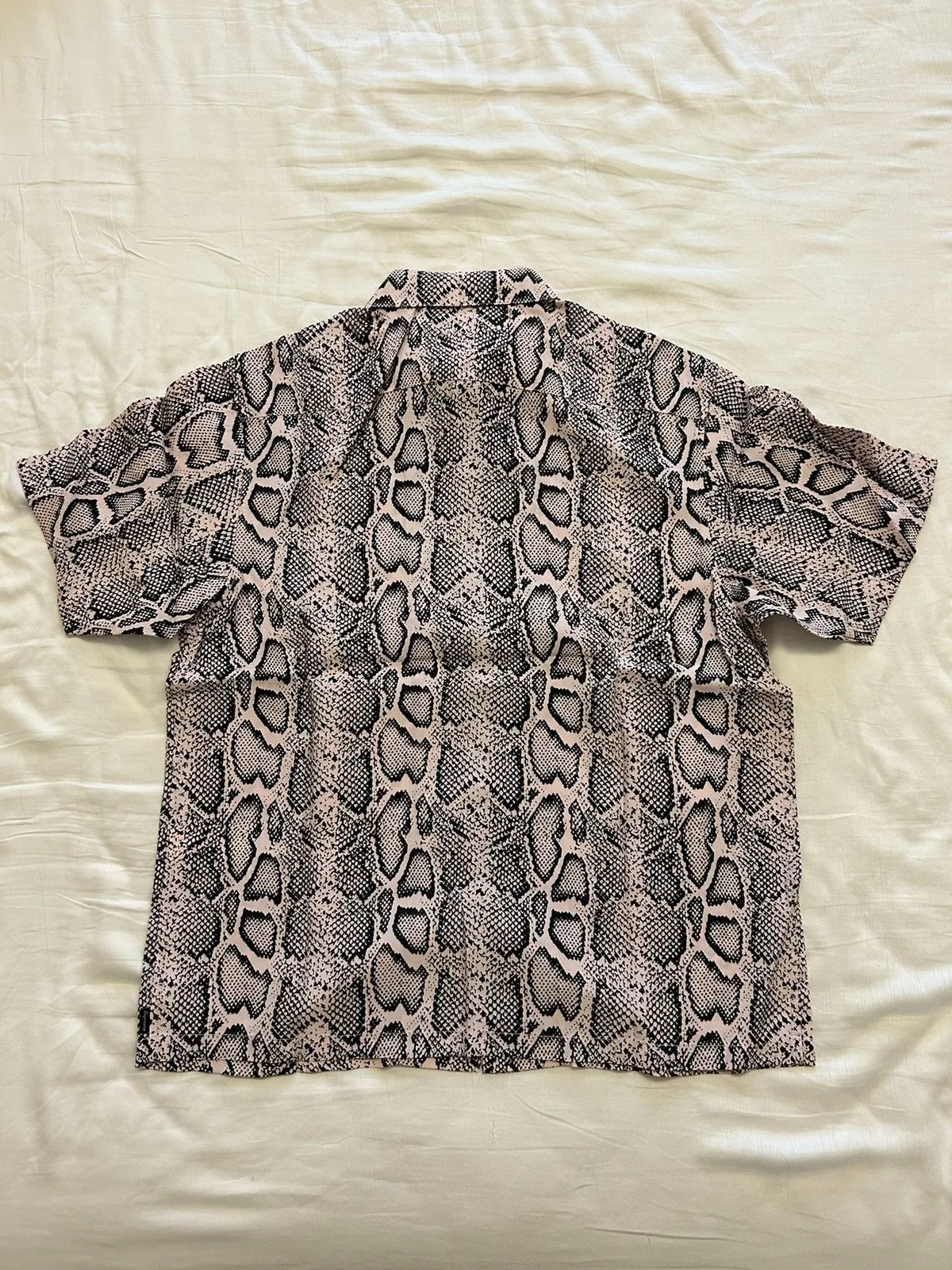 Supreme Shirts Button Ups Supreme Snake Shirt Pink