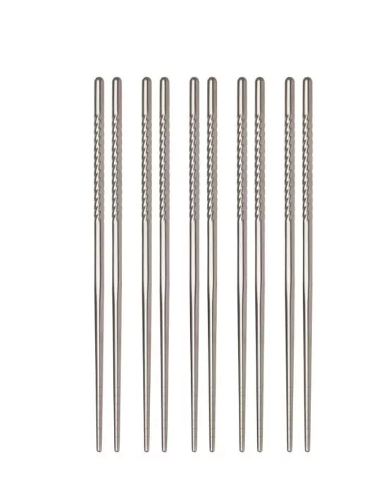 Stainless Steel Chopstick Set of 5