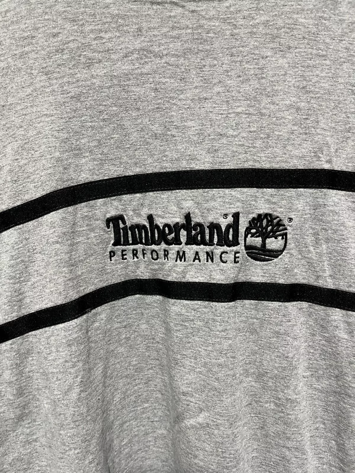 Timberland Short Sleeve T Shirts Timberland × Vintage Crazy Vintage Y2K Timberland Essential Logo Longsleeve Tee Gray Streetwear