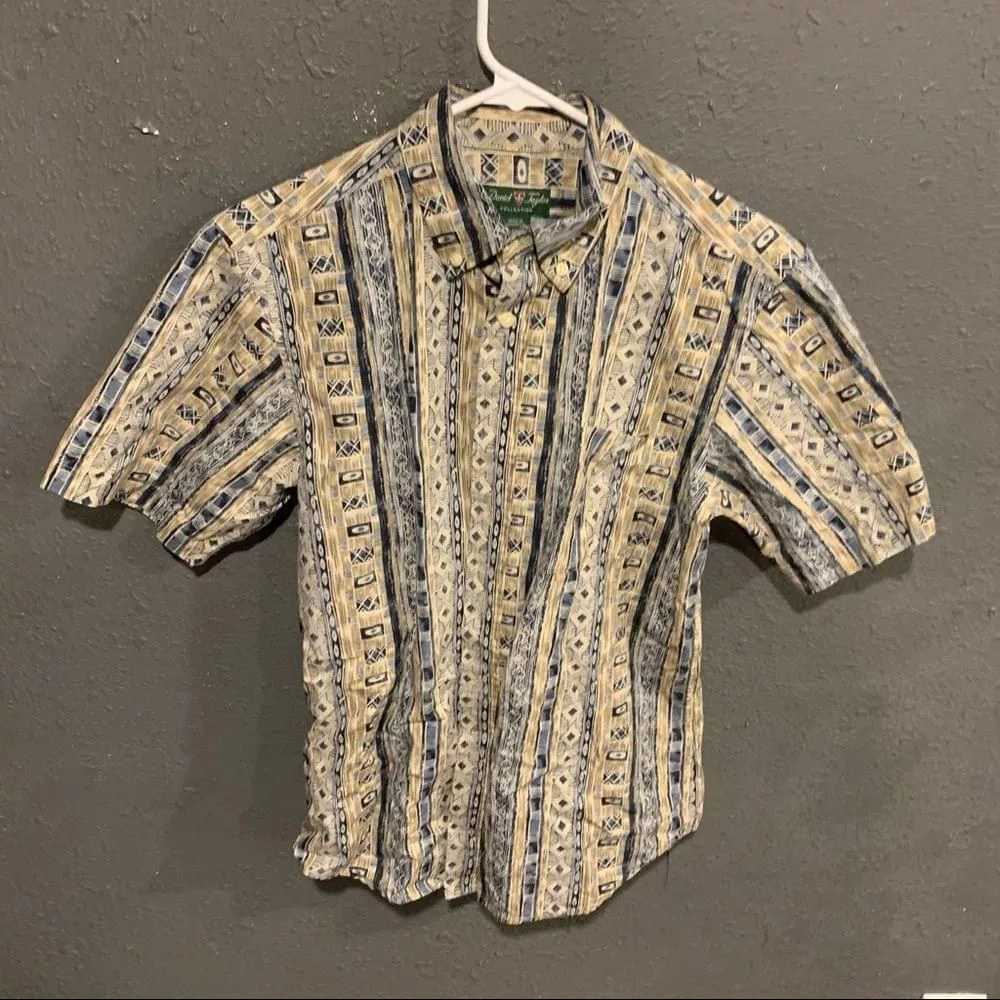 David Taylor Short Sleeve T Shirts Men’s David Taylor Button Down Shirt Brown