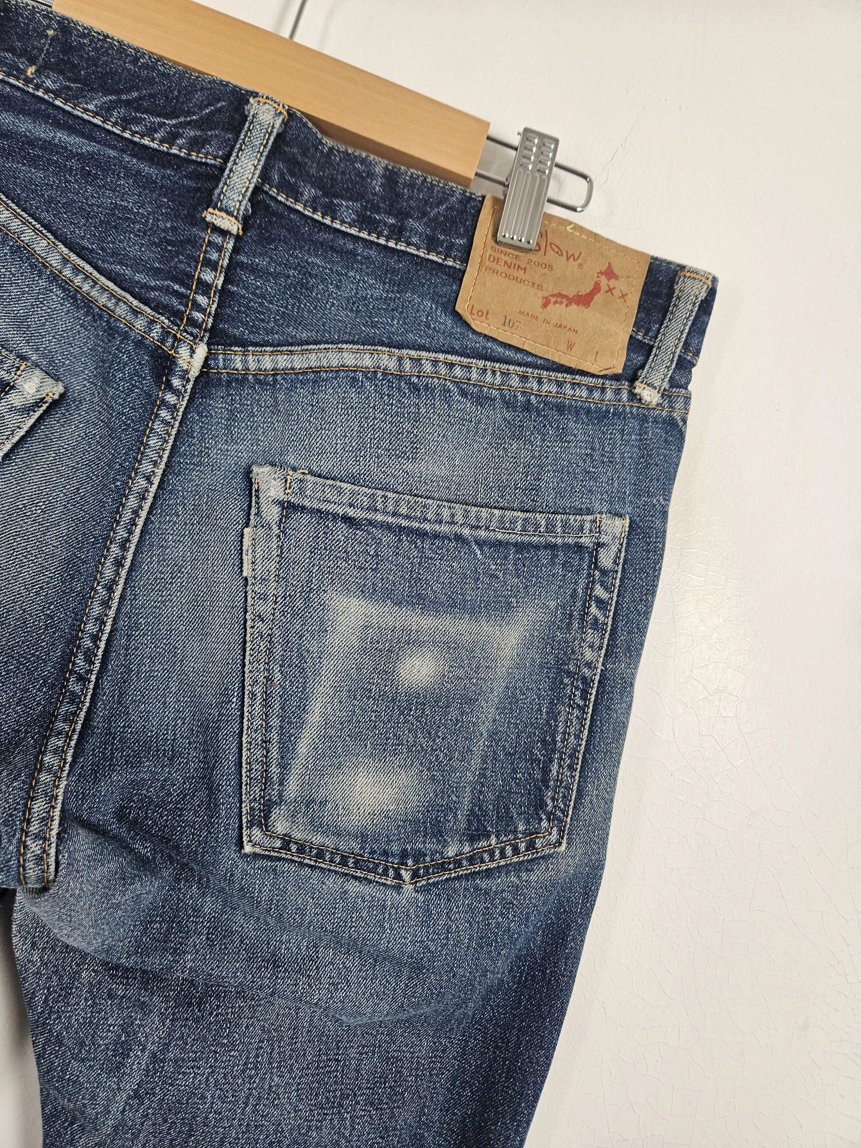 Orslow Denim Orslow 107 Denim Selvedge distress Jeans Blue