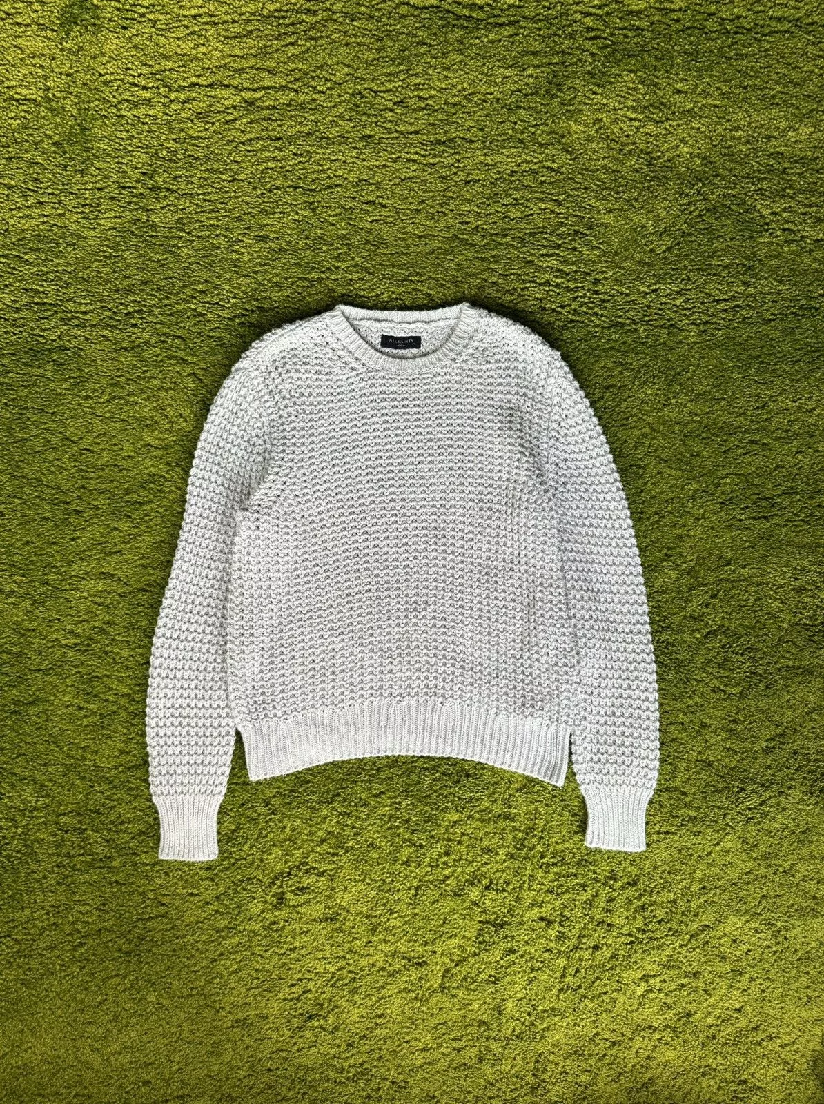 Allsaints Sweaters Knitwear Allsaints × Designer AllSaints avant garde heavy knit sweater White Avant-Garde