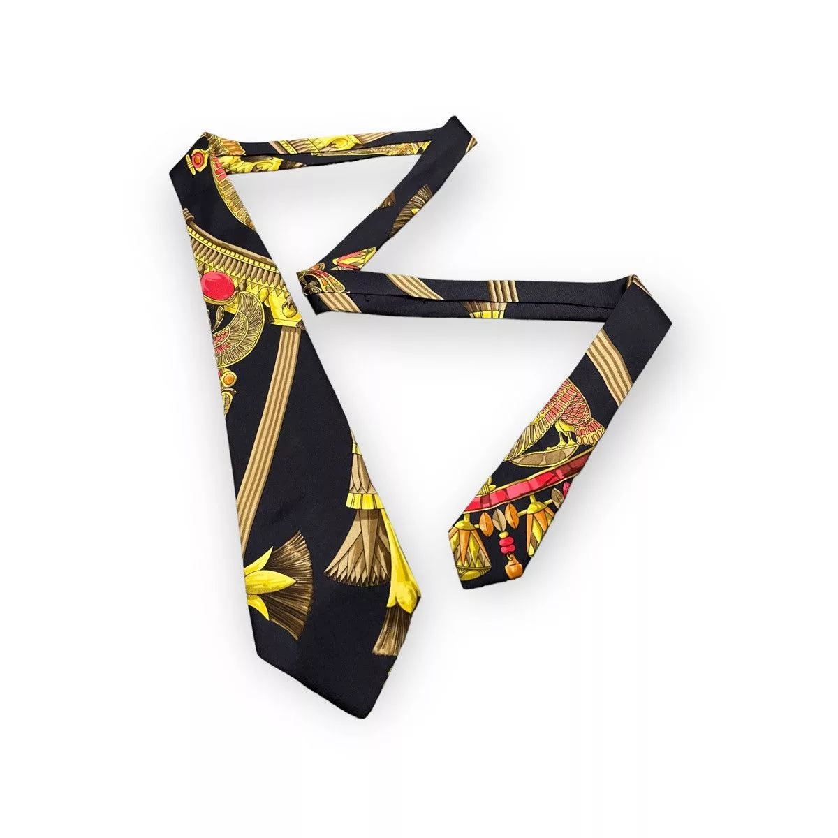 Hermes Ties Pocketsquares Hermes × Vintage Vintage Hermes Silk Tie Multi