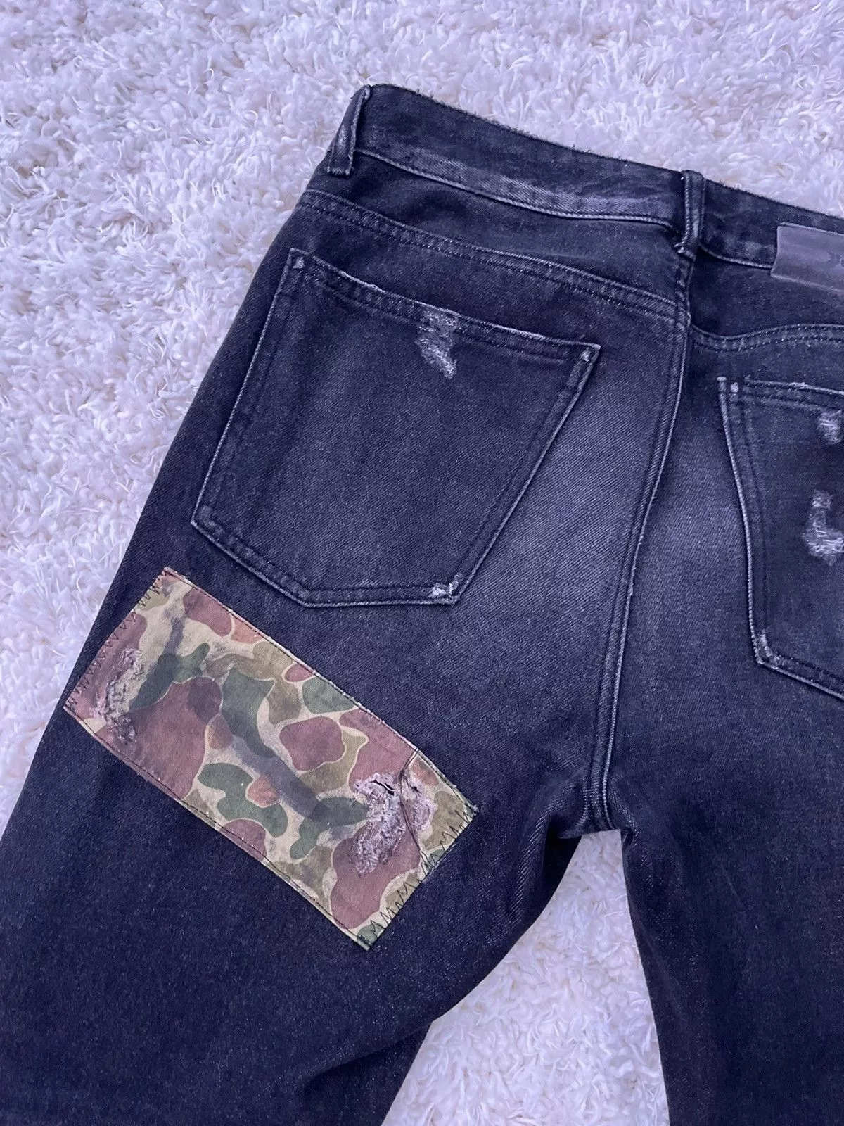 Palm Angels Denim Palm Angels Patchwork Jeans Black