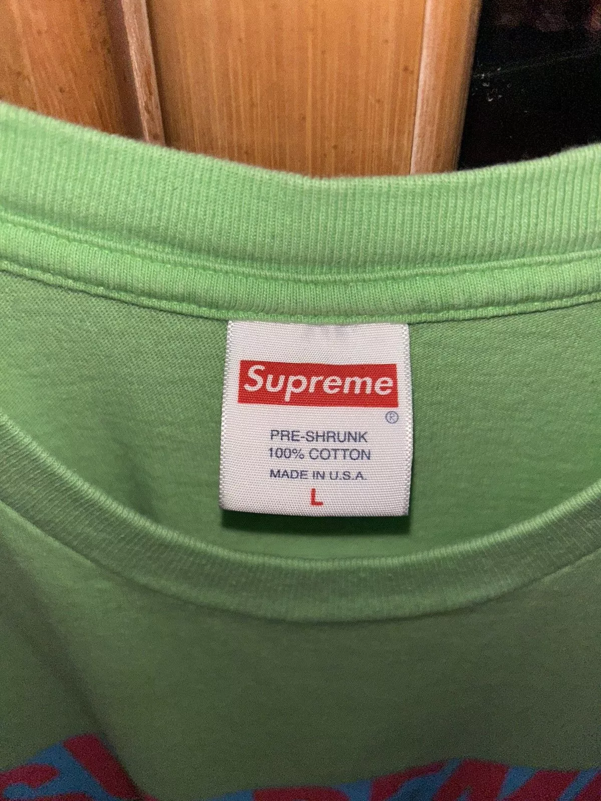Supreme Short Sleeve T Shirts Supreme All Over Tee Lime Green SS22 size Large