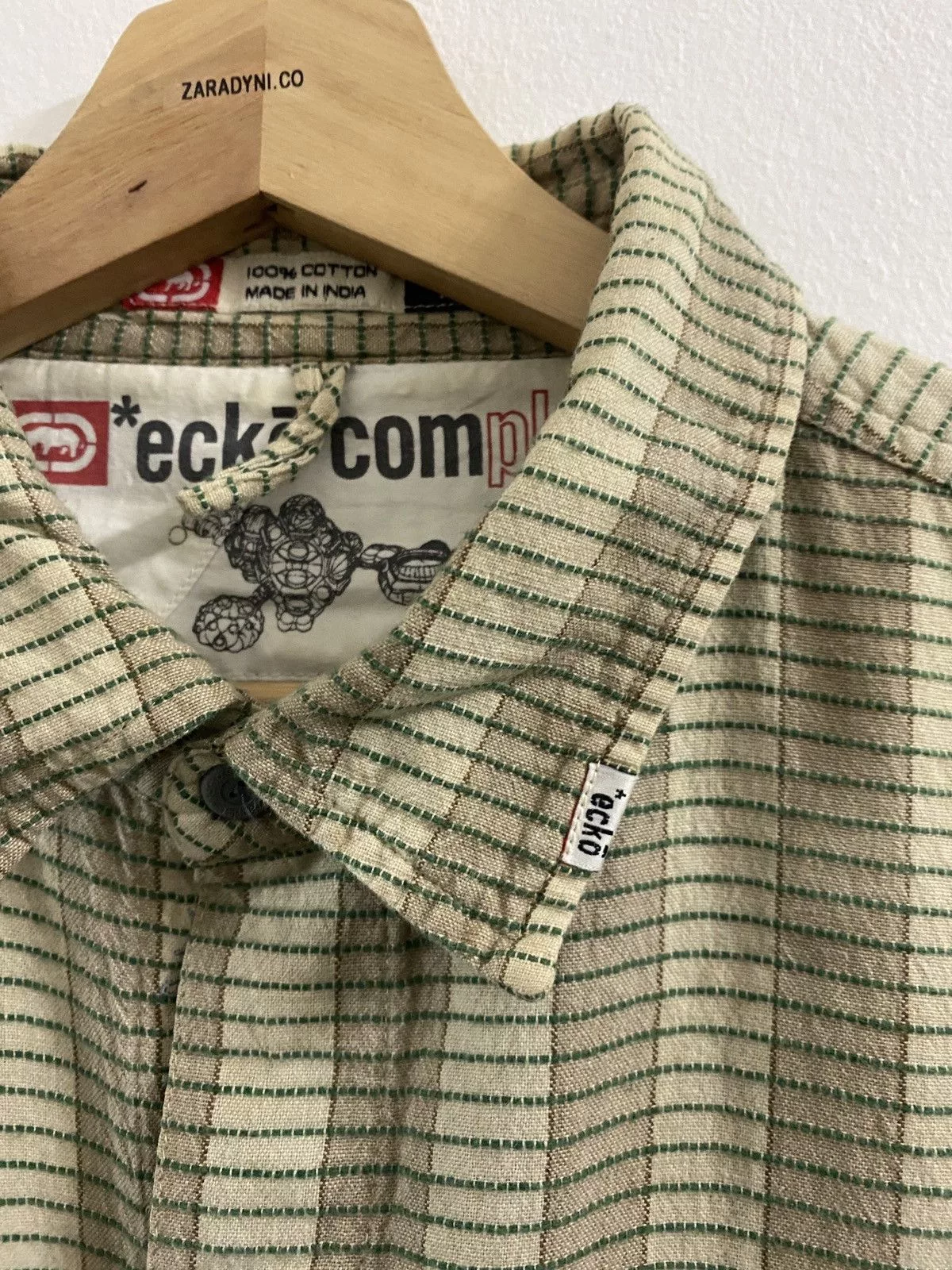 Ecko Unltd. Shirts Button Ups Ecko Unltd. Ecko.Complex Streewear Multi Pocket Shirt Brown Vintage