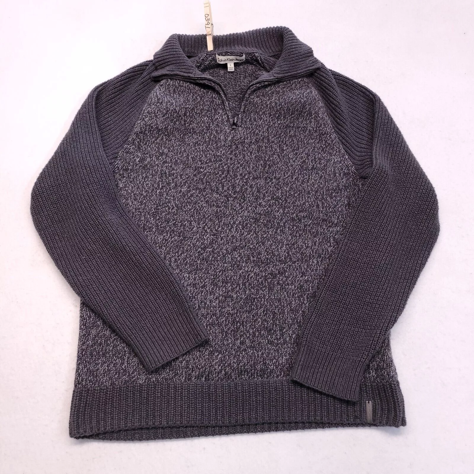 Calvin Klein Jackets Calvin Klein Jeans Zip Up Pullover Jacket Womens Size L Gray