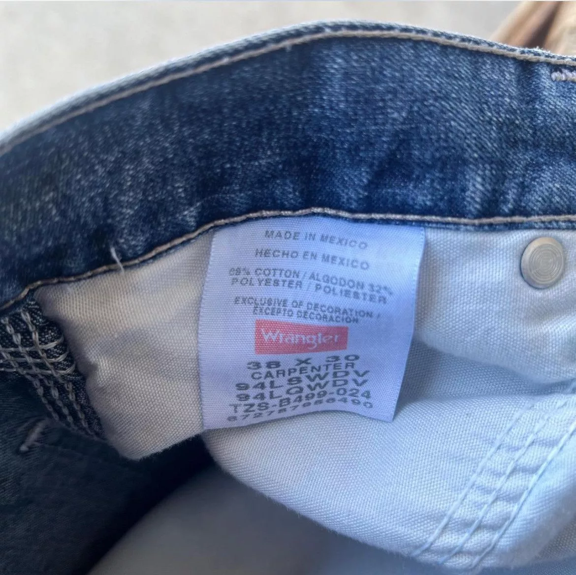 Wrangler Denim Wrangler Carpenter Denim Blue