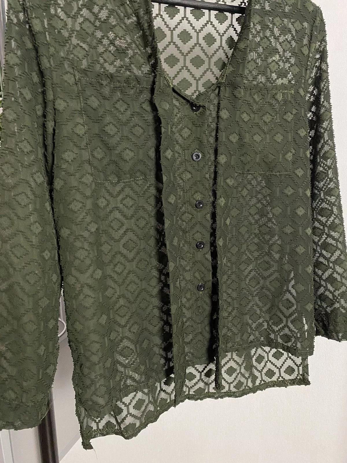 Japanese Brand Sweaters Knitwear Japanese Brand × Vintage Vintage Mesh Long Sleeve Sweater Brown Avant-Garde