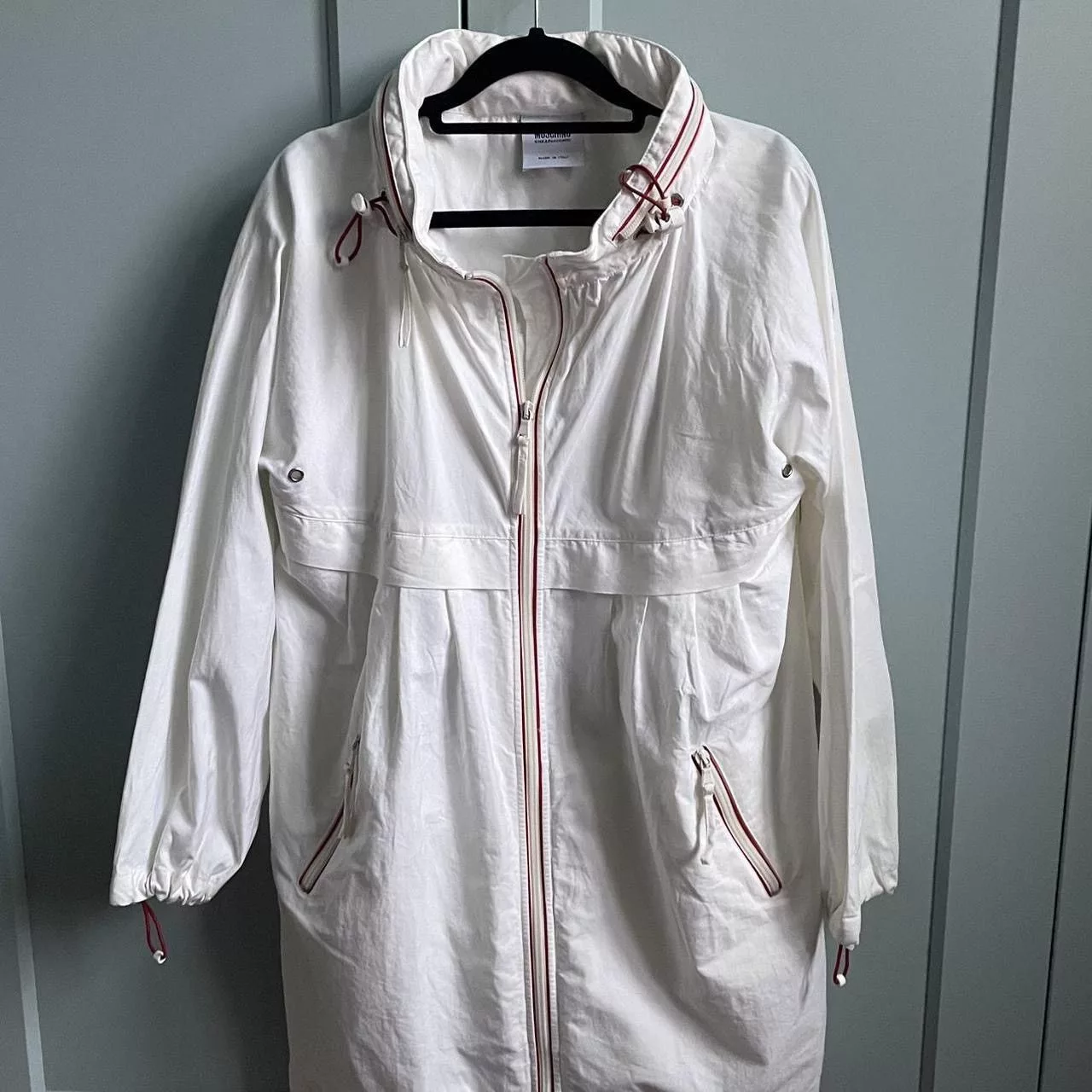 Moschino Jackets Moschino × Vintage Vintage Moschino Silk Blend Windbreaker Jacket White
