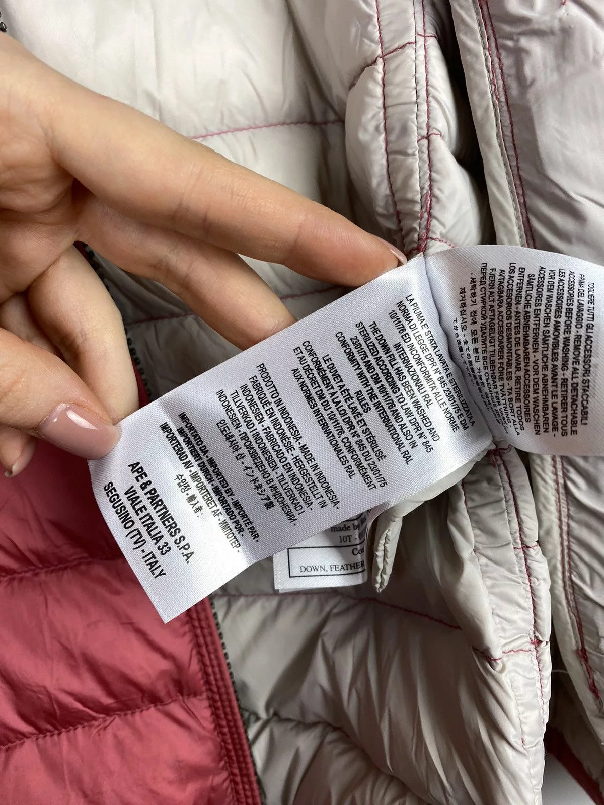 Parajumpers Down Jackets Parajumpers Super Light Weight ladies down jacket size Xl Pink Luxury