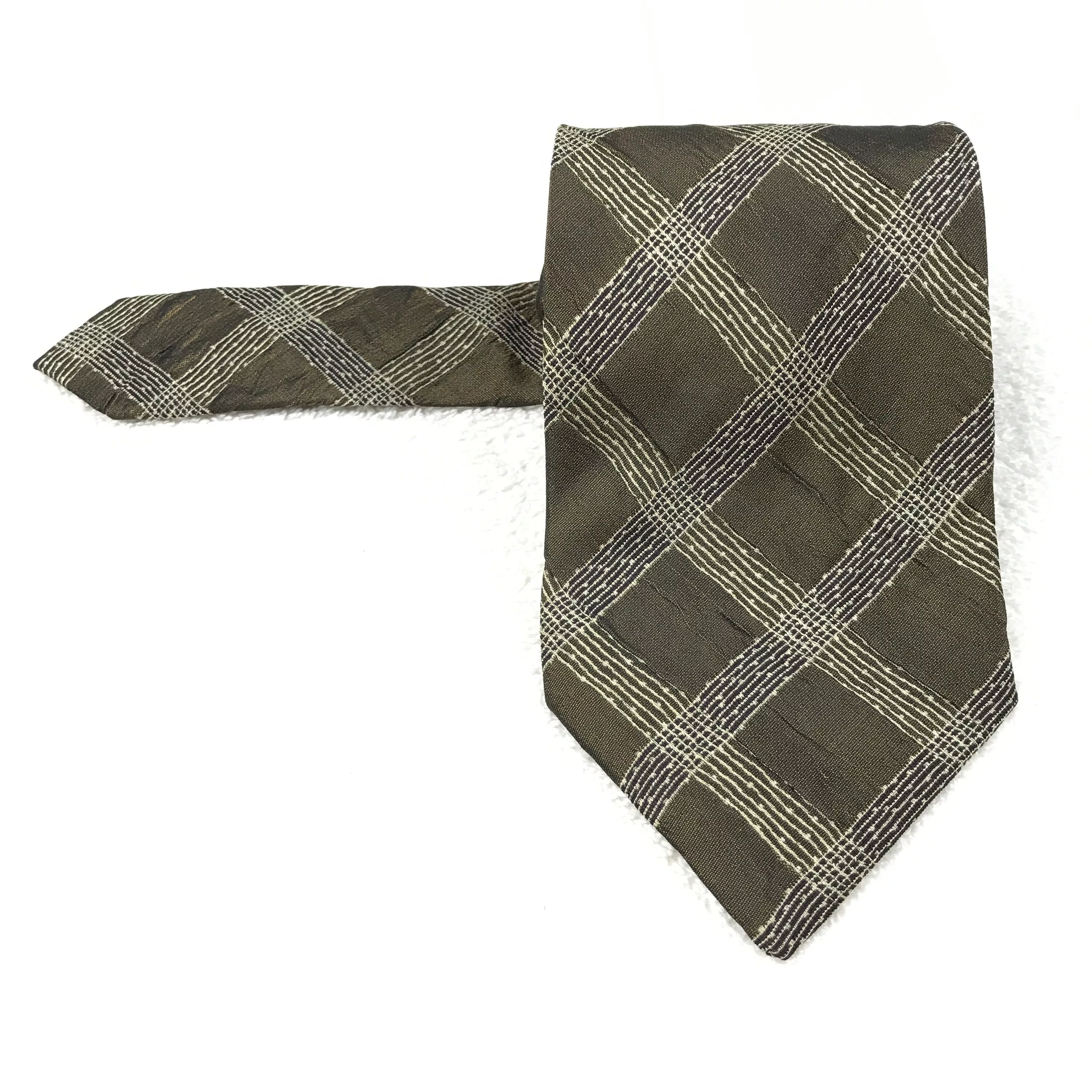 Designer Ties Pocketsquares Designer × Krizia Uomo × Vintage Vintage Of Krizia Silk Necktie Brown
