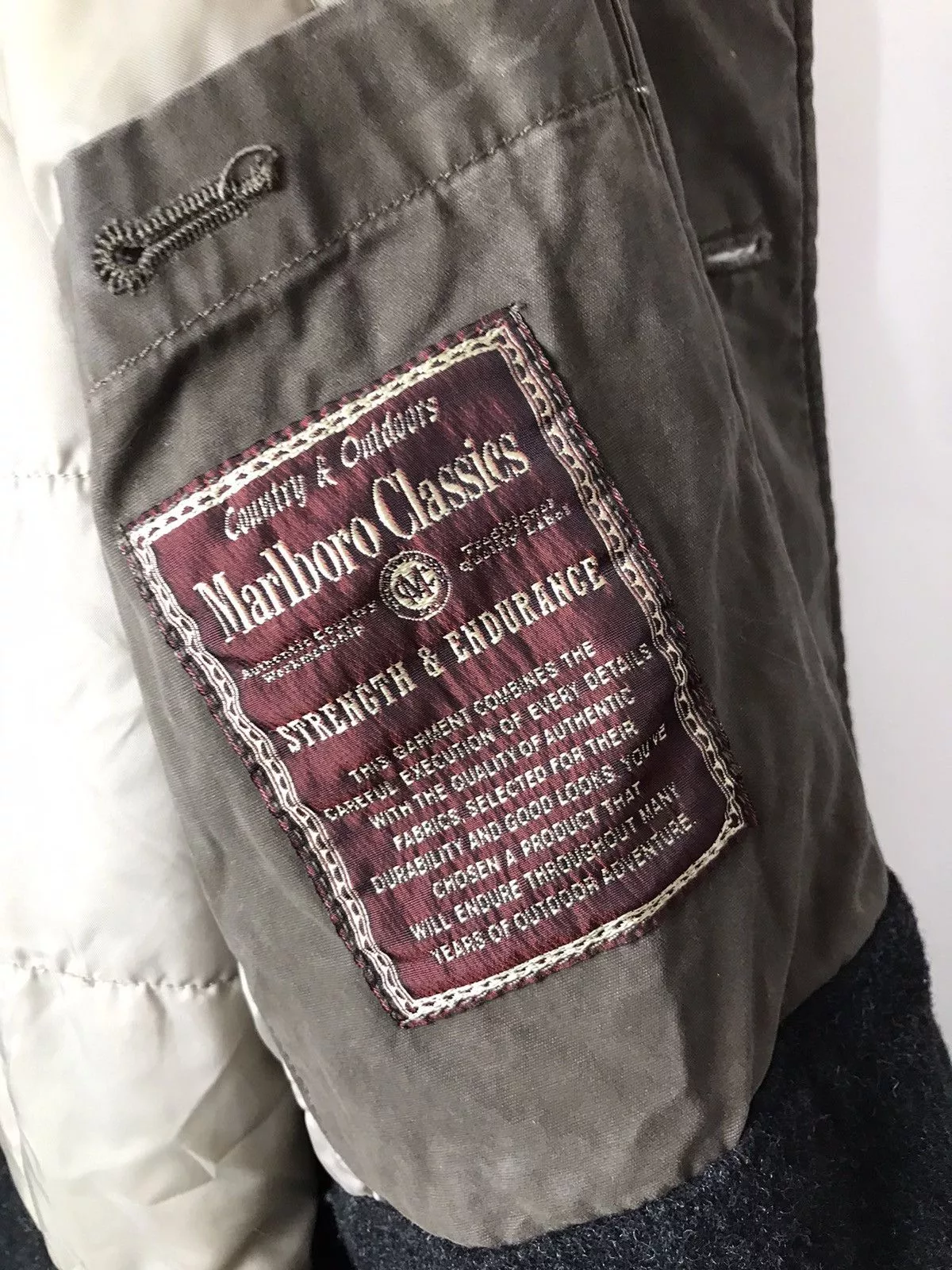Marlboro Leather Jackets Marlboro Classics Quality Lable Windstoper Buttoned Jacket Brown Streetwear