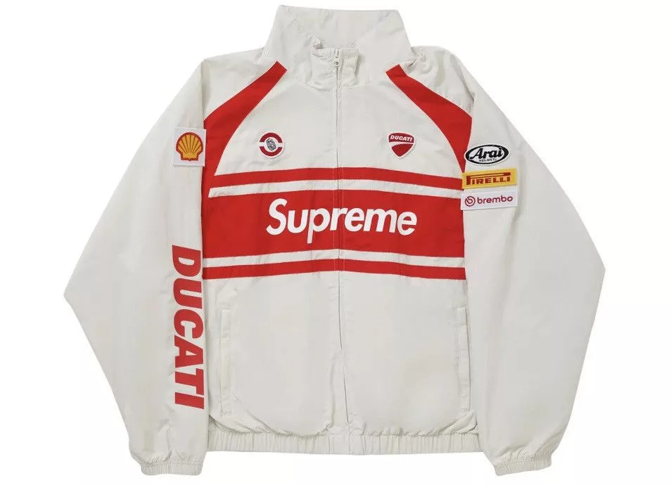 Supreme Light Jackets Supreme Ducati Track Jacket Gray