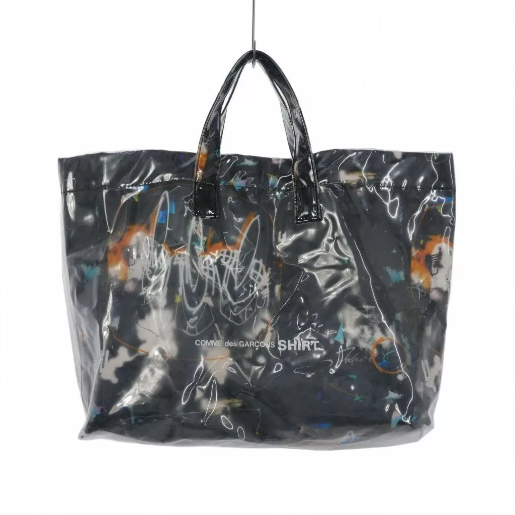 Comme des Garcons SHIRT Bags Luggage Comme des Garcons SHIRT Bag Graphic Print Tote Black
