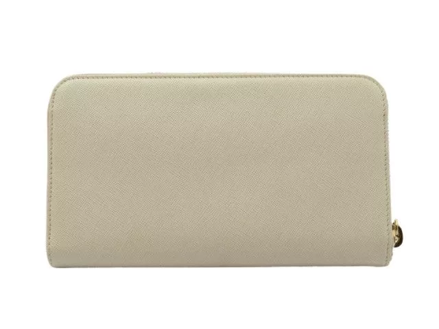 Prada Wallets Prada Saffiano Leather Zippy White Wallet