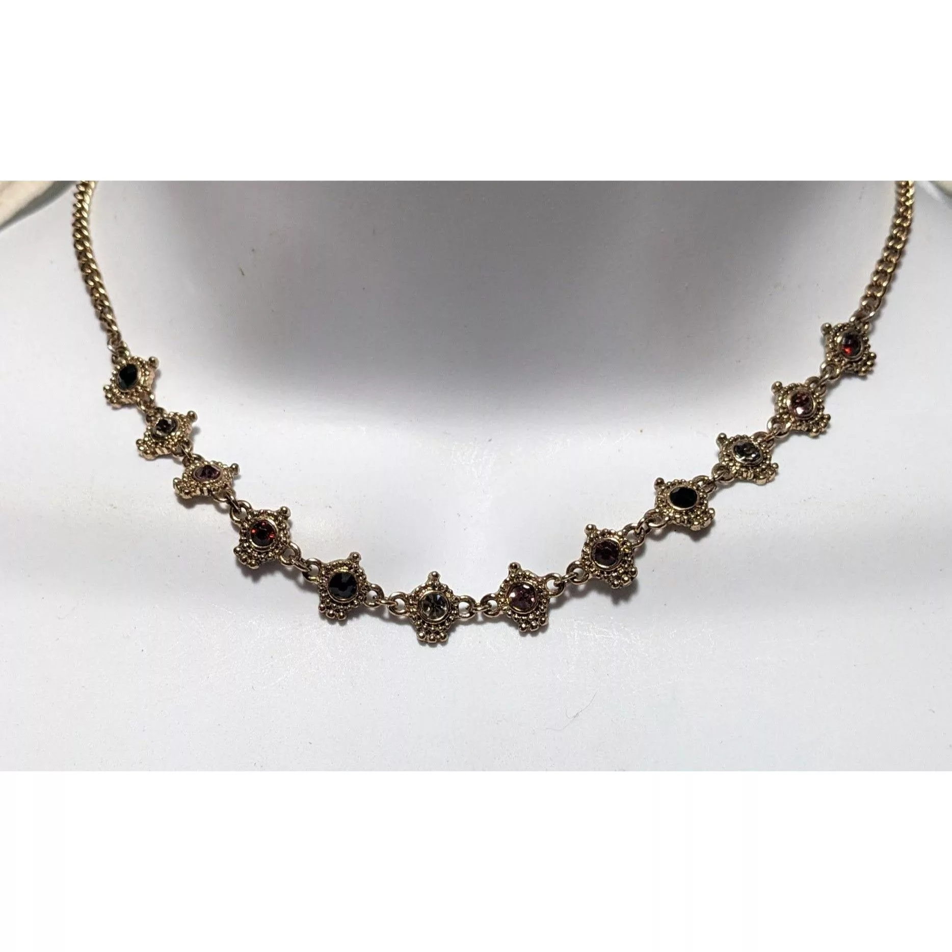 Other Necklaces Other Dainty Rainbow Rhinestone Necklace Multi