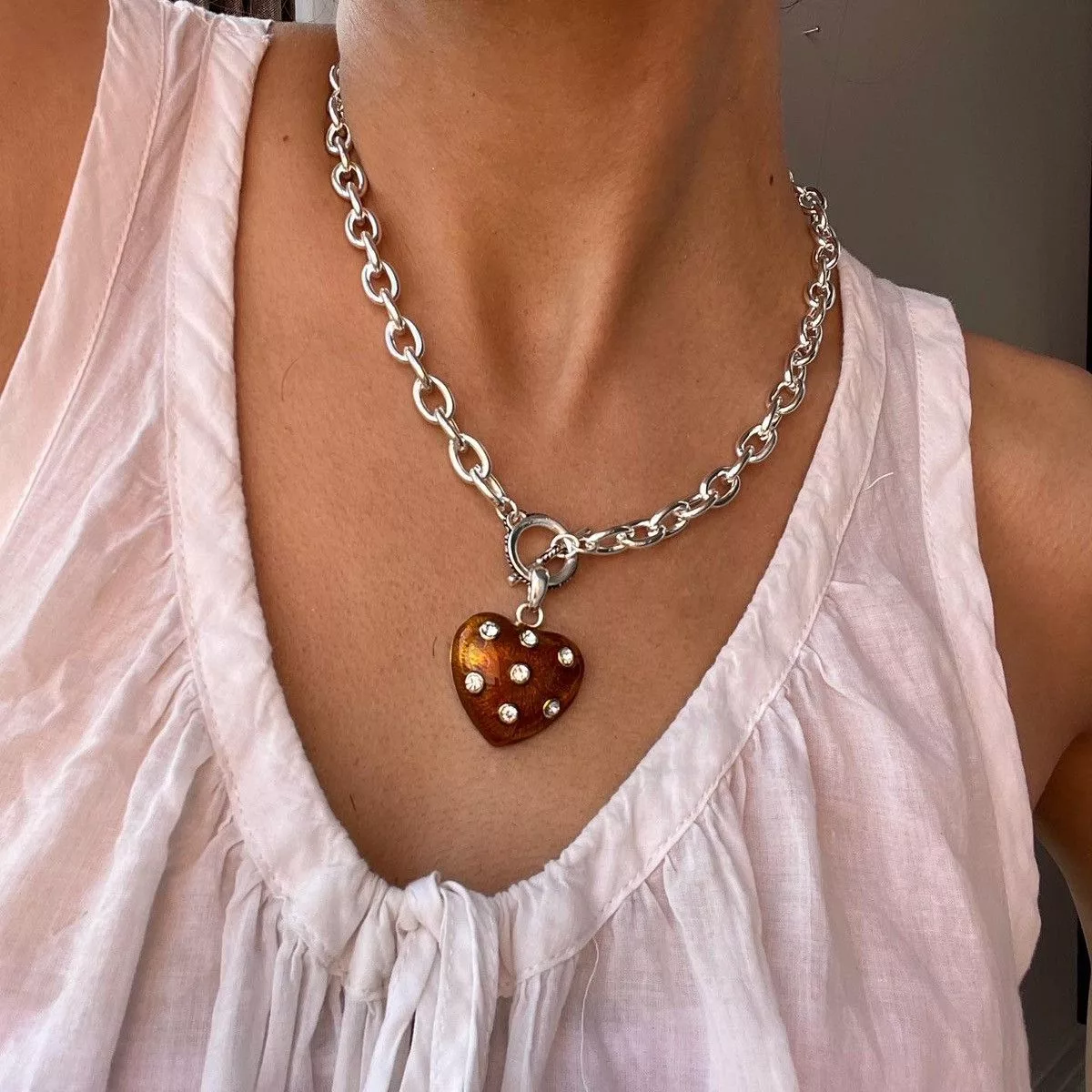 Vintage Necklaces Vintage Y2k accessories Brown