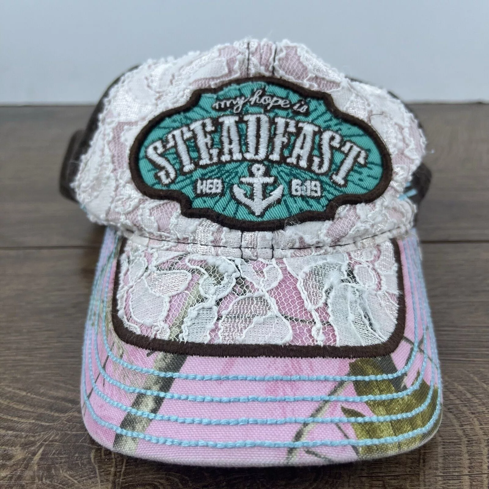 Other Hats Other Steadfast Hat My Hope is Steadfast Pink Cap Adjustable Pink