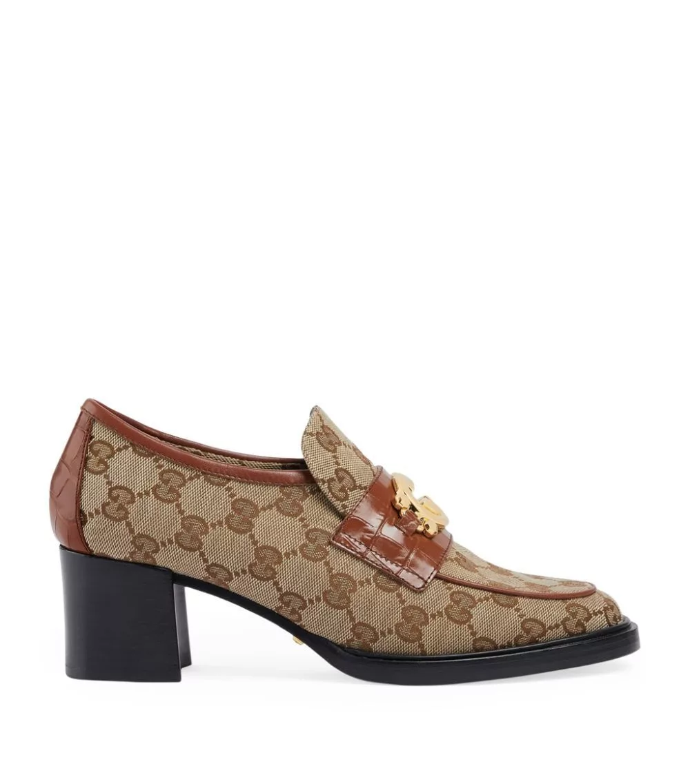 Gucci Miscellaneous Gucci Interlocking G Supreme Loafer Pumps SIZE 35.5 Beige