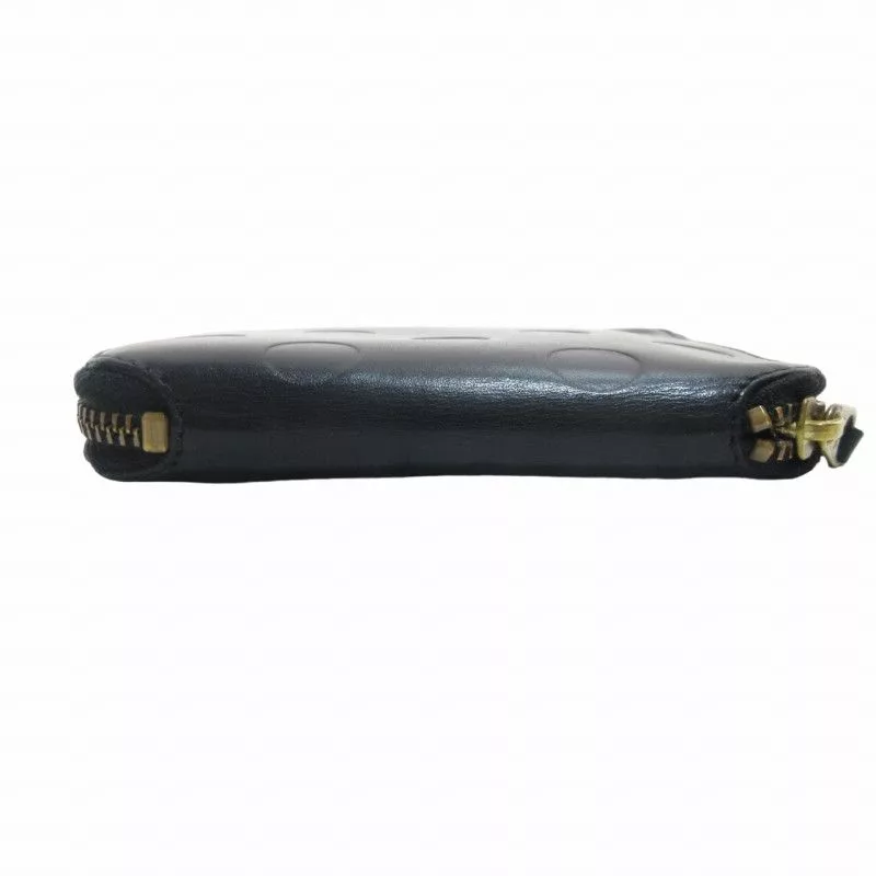 Comme des Garcons SHIRT Wallets Comme des Garcons SHIRT Wallet Leather Polka Dot Bi-fold Zip Black