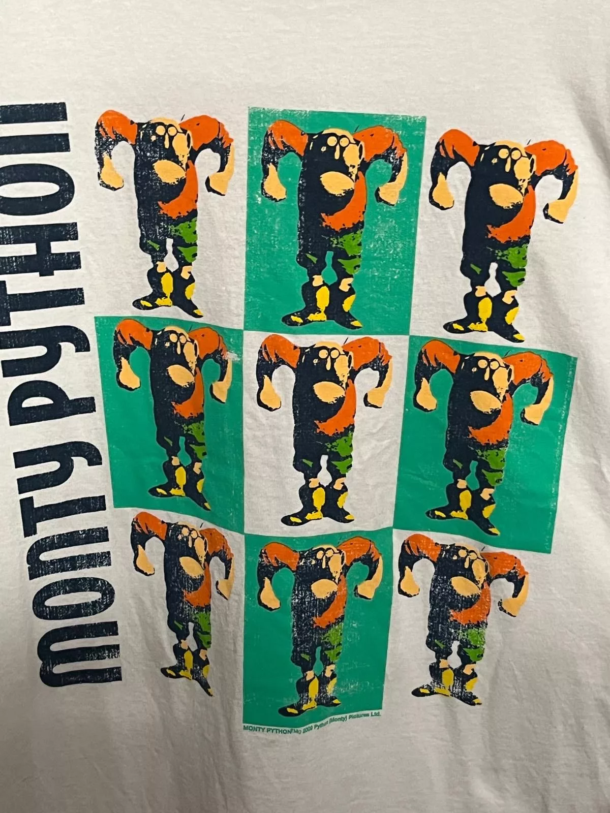 Designer Short Sleeve T Shirts Designer Monty Python Gumbys T-shirt - y2k Terry Gilliam Shirt - 2009 White