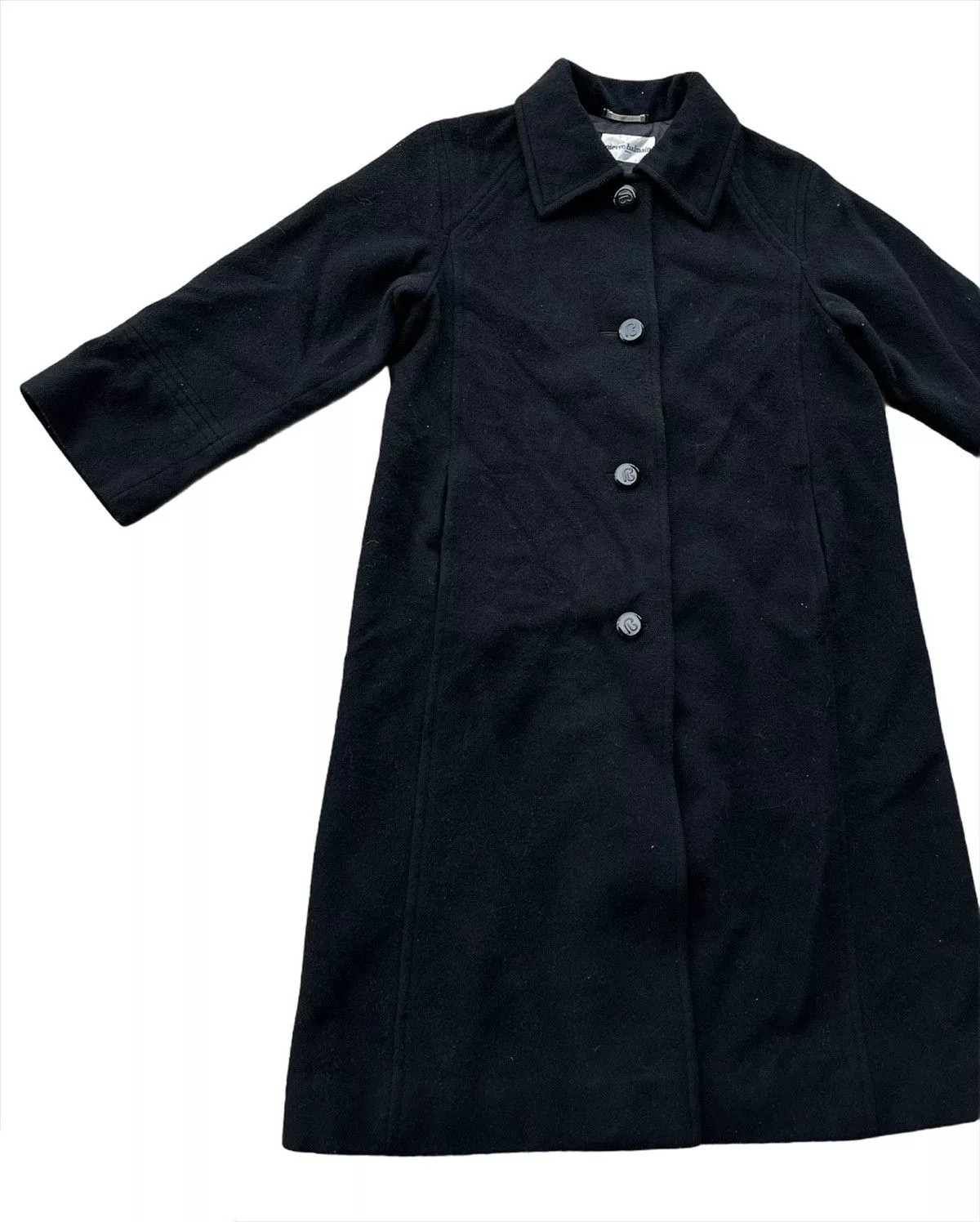 Pierre Balmain Light Jackets Pierre Balmain Wool Long Jacket Black