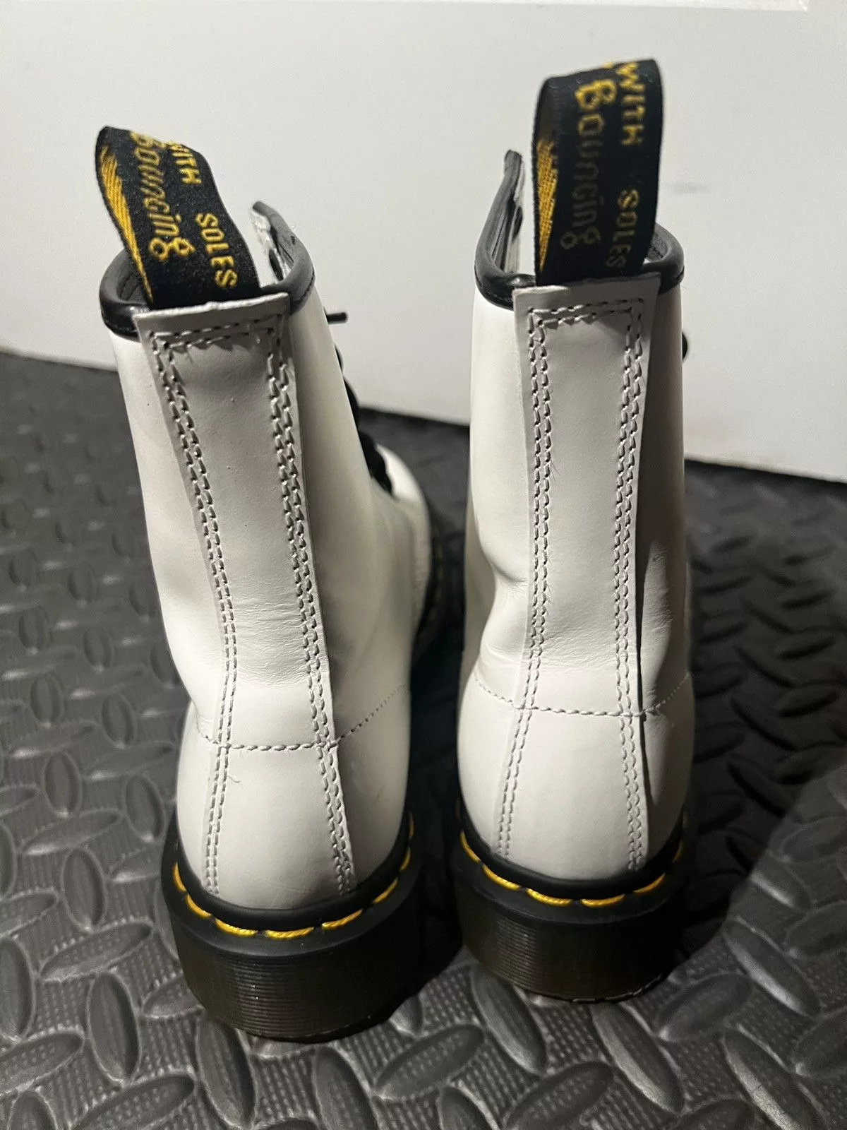 Dr. Martens Boots Dr. Martens 1460 White Smooth Leather Boots size 6 Womens