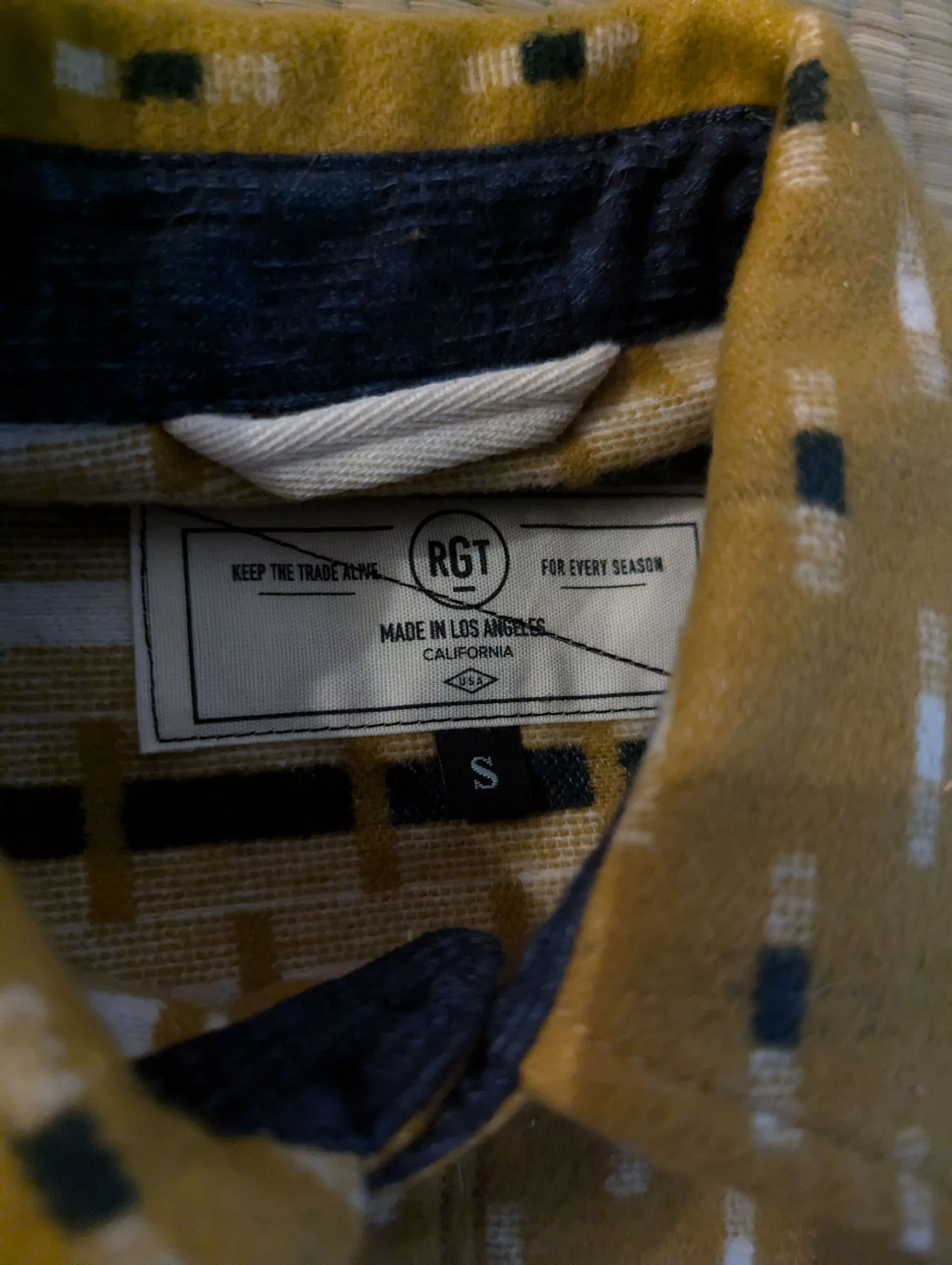Rogue Territory Shirts Button Ups RGT Rogue Territory Geometric Pattern Cotton Brushed Flannel Gold