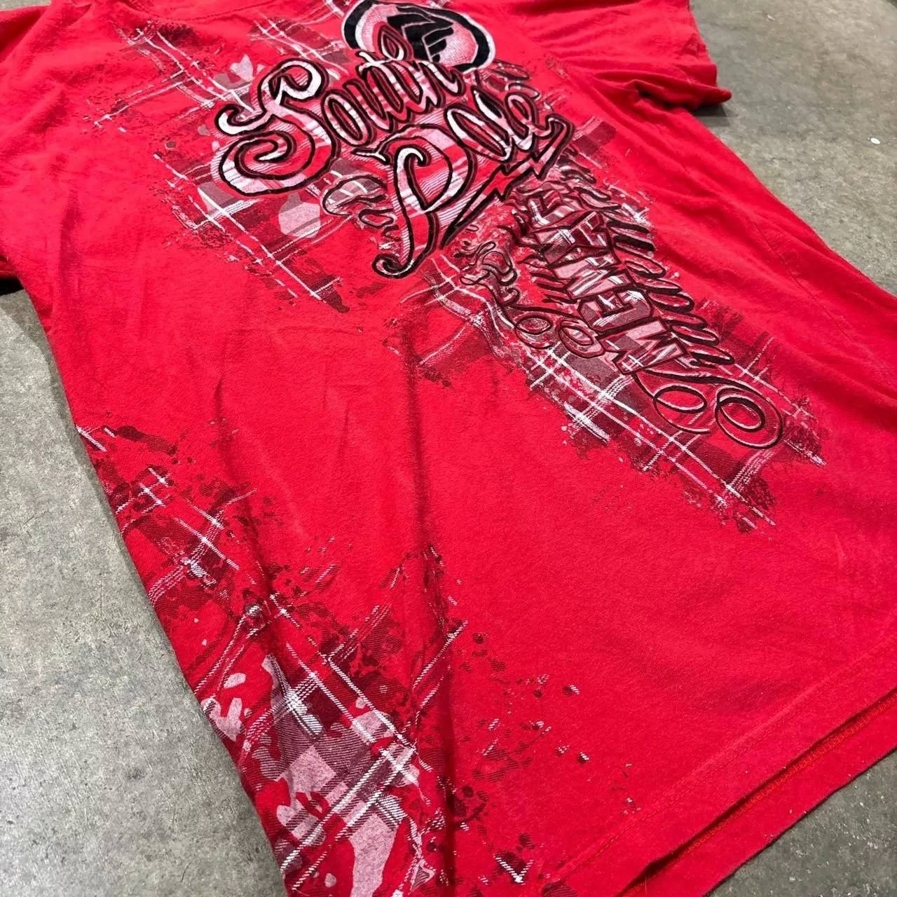 Southpole Short Sleeve T Shirts Super sick Y2K red graffiti Southpole Tee