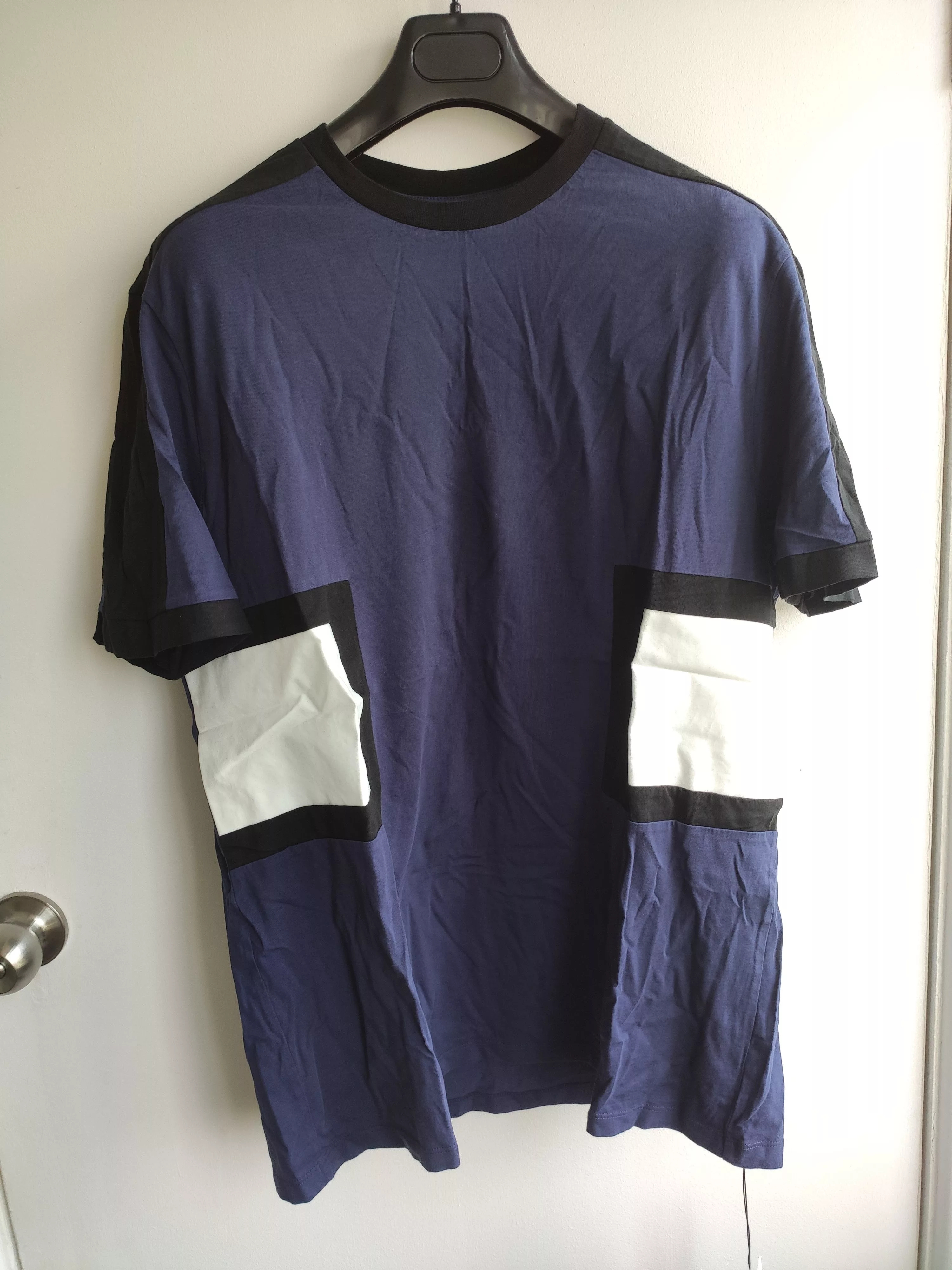 Neil Barrett Short Sleeve T Shirts NEIL BARRETT color-block T-shirt Large BNWT Blue