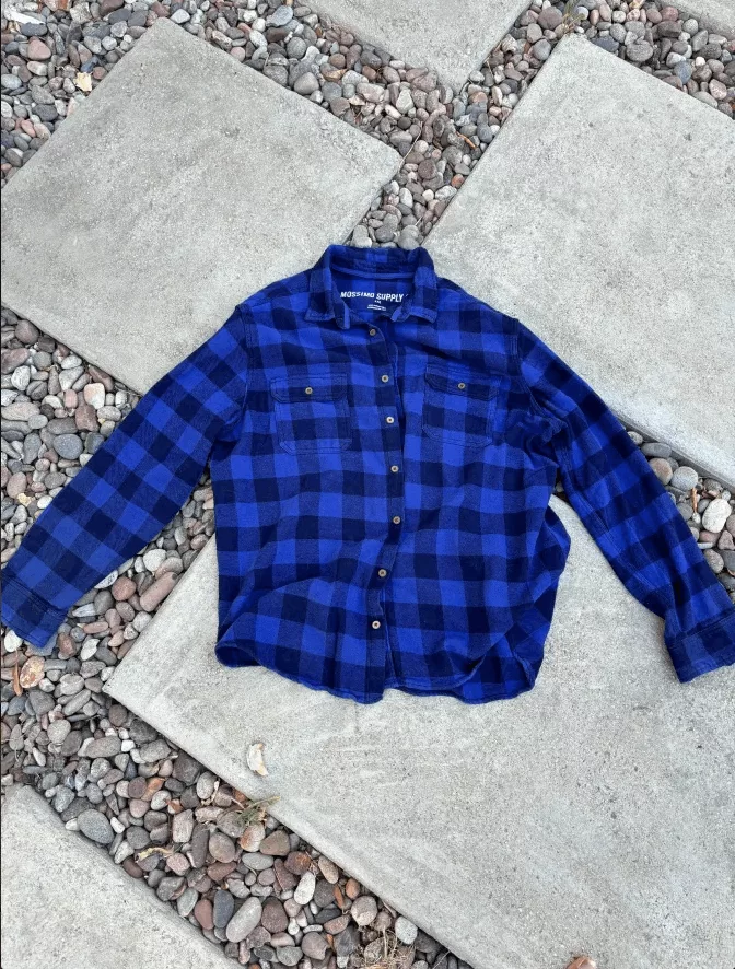 Mossimo Shirts Button Ups Mossimo Mens Blue Button Up