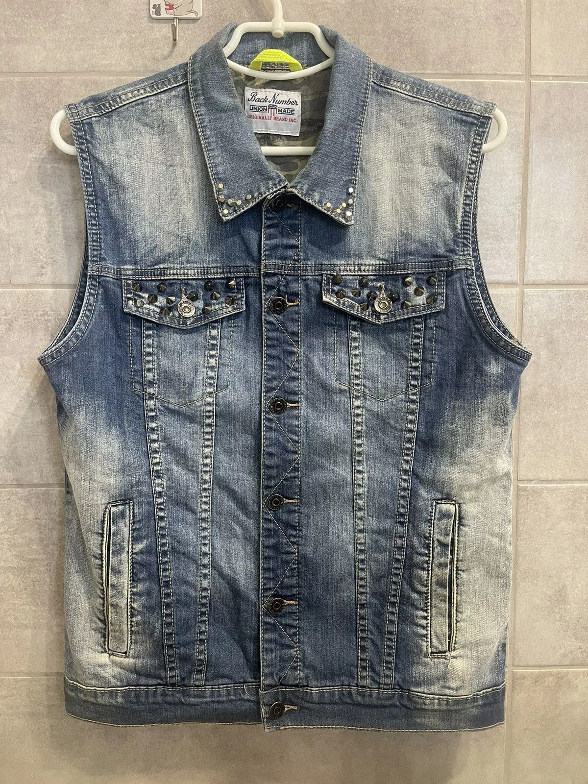 Vintage Vests BACK NUMBER JAPANESE BRAND VINTAGE Y2K DENIM VEST SIZE M-L Blue