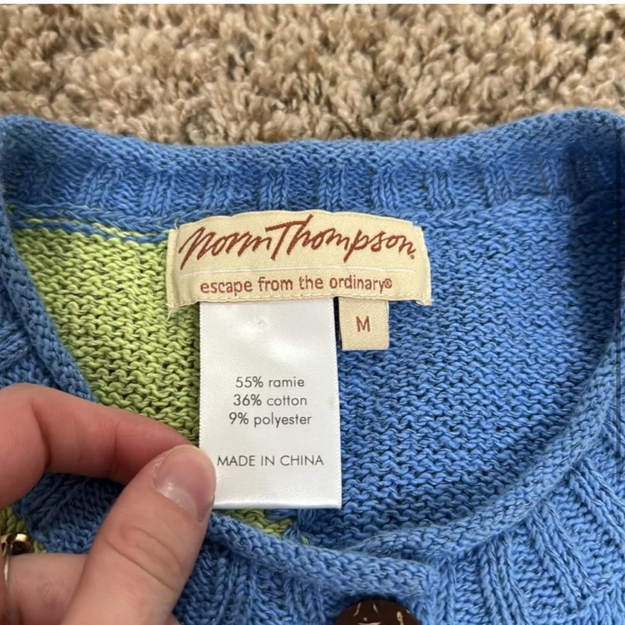 Vintage Sweaters Vintage Adorable Button Down Sweater Blue