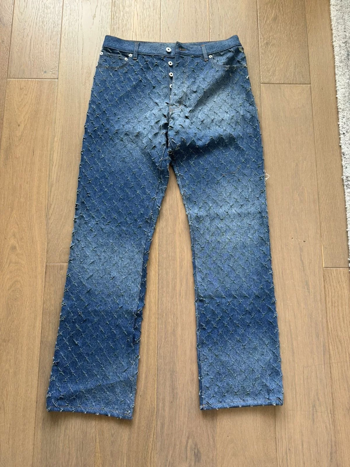 Heron Preston Denim Heron Preston Blue Razor Cut Jeans