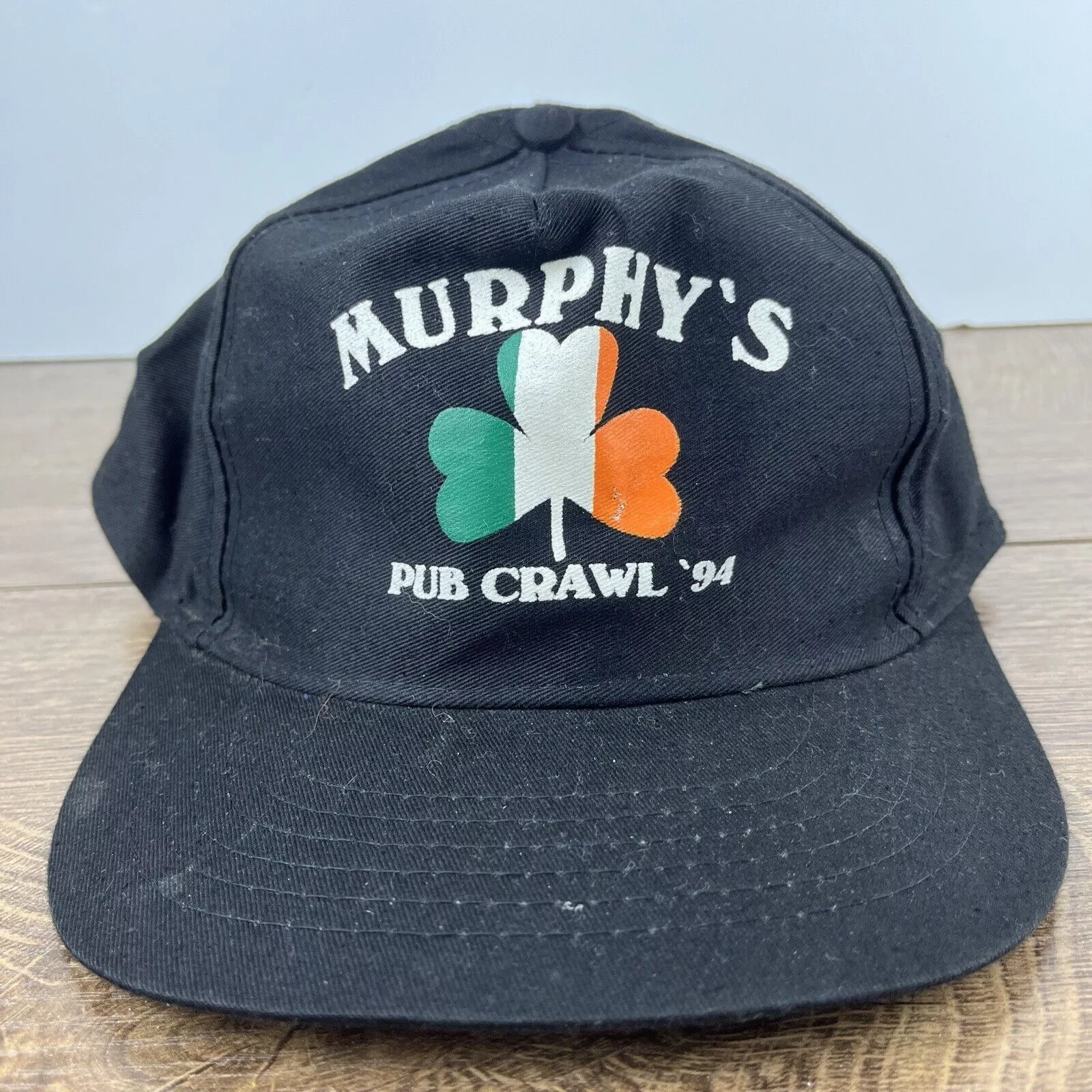 Other Hats Other Murphys Hat Murphys Pub Crawl 1994 Black Hat Snapback Adjust
